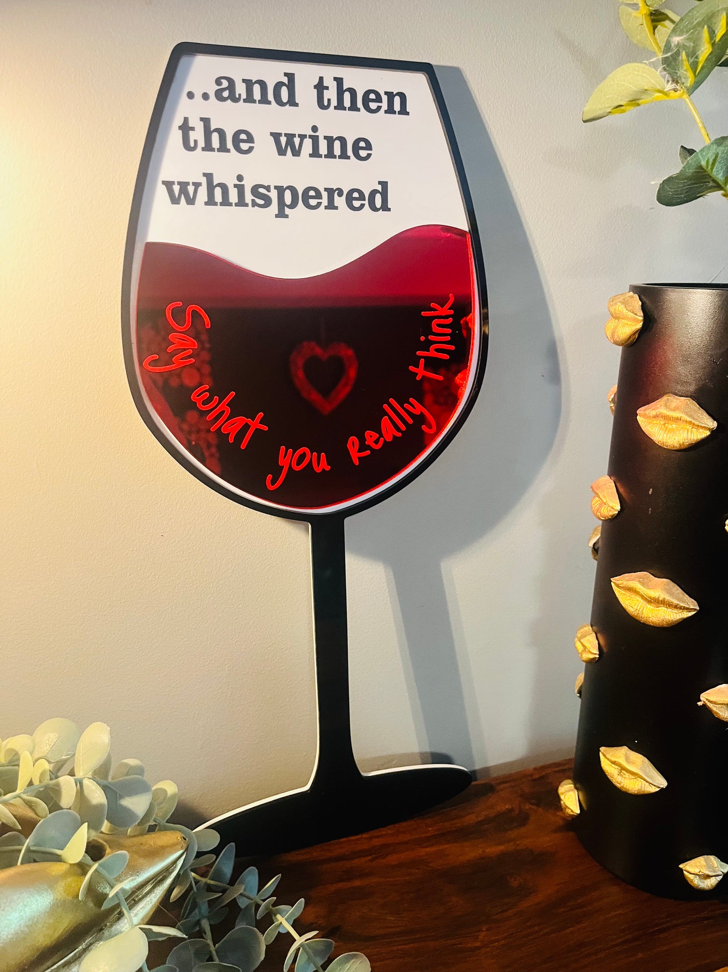 And Then The Wine Whispered - Mirror Wall Art