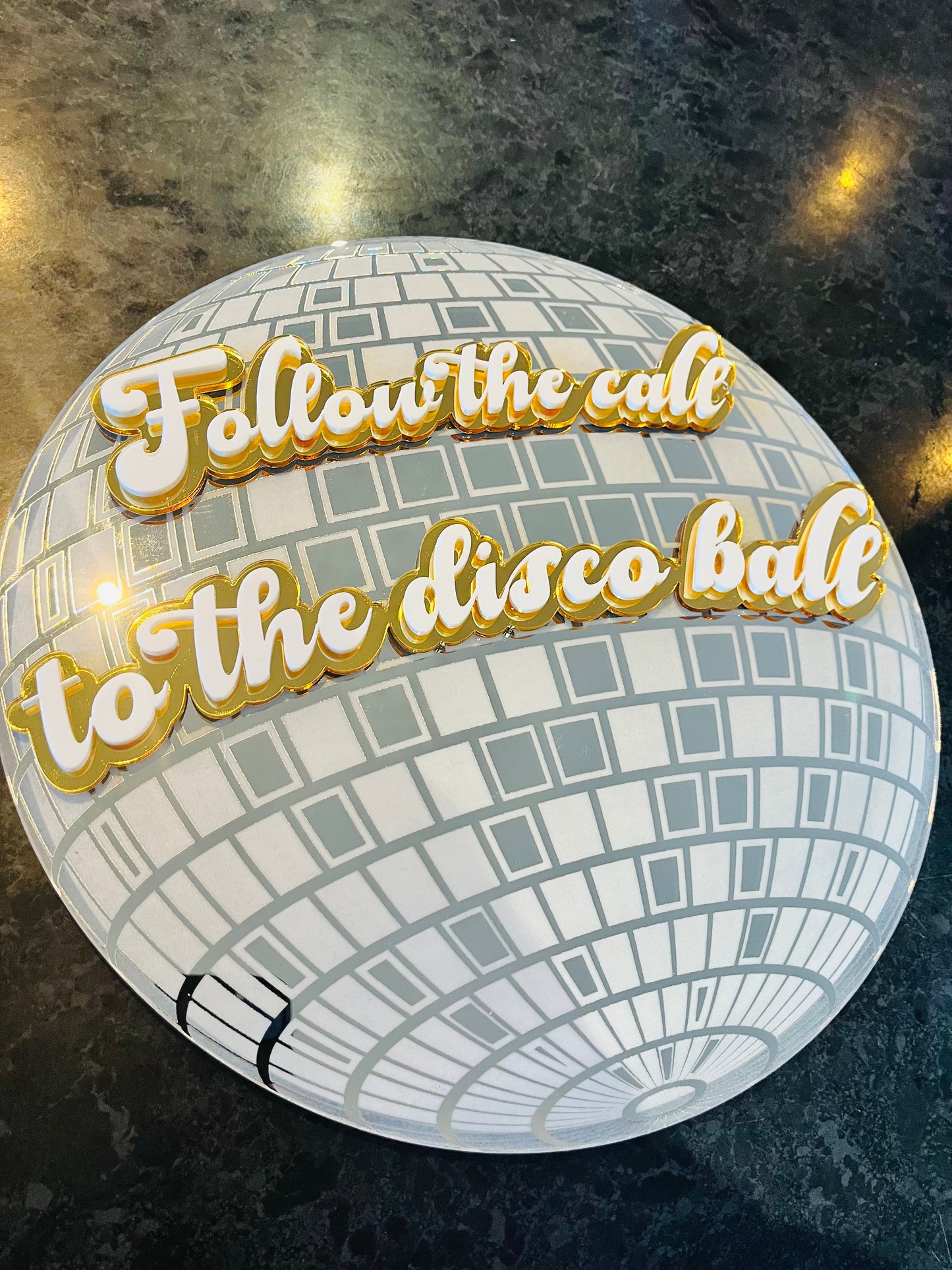 Follow The Call to The Disco Ball! - Mirrored Wall Decor