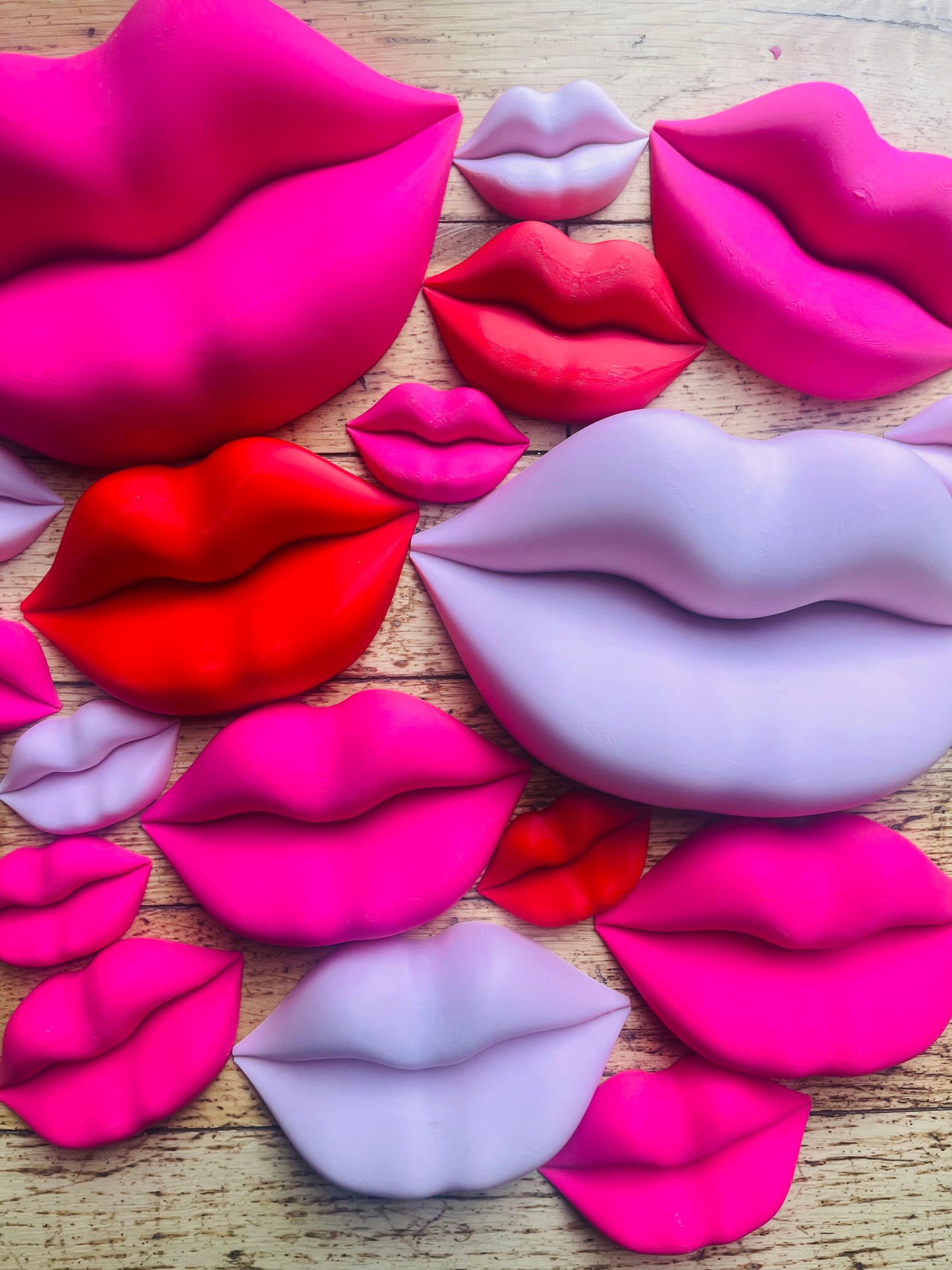 Bundle Offer - Set of 4 x 3D Wall Lips