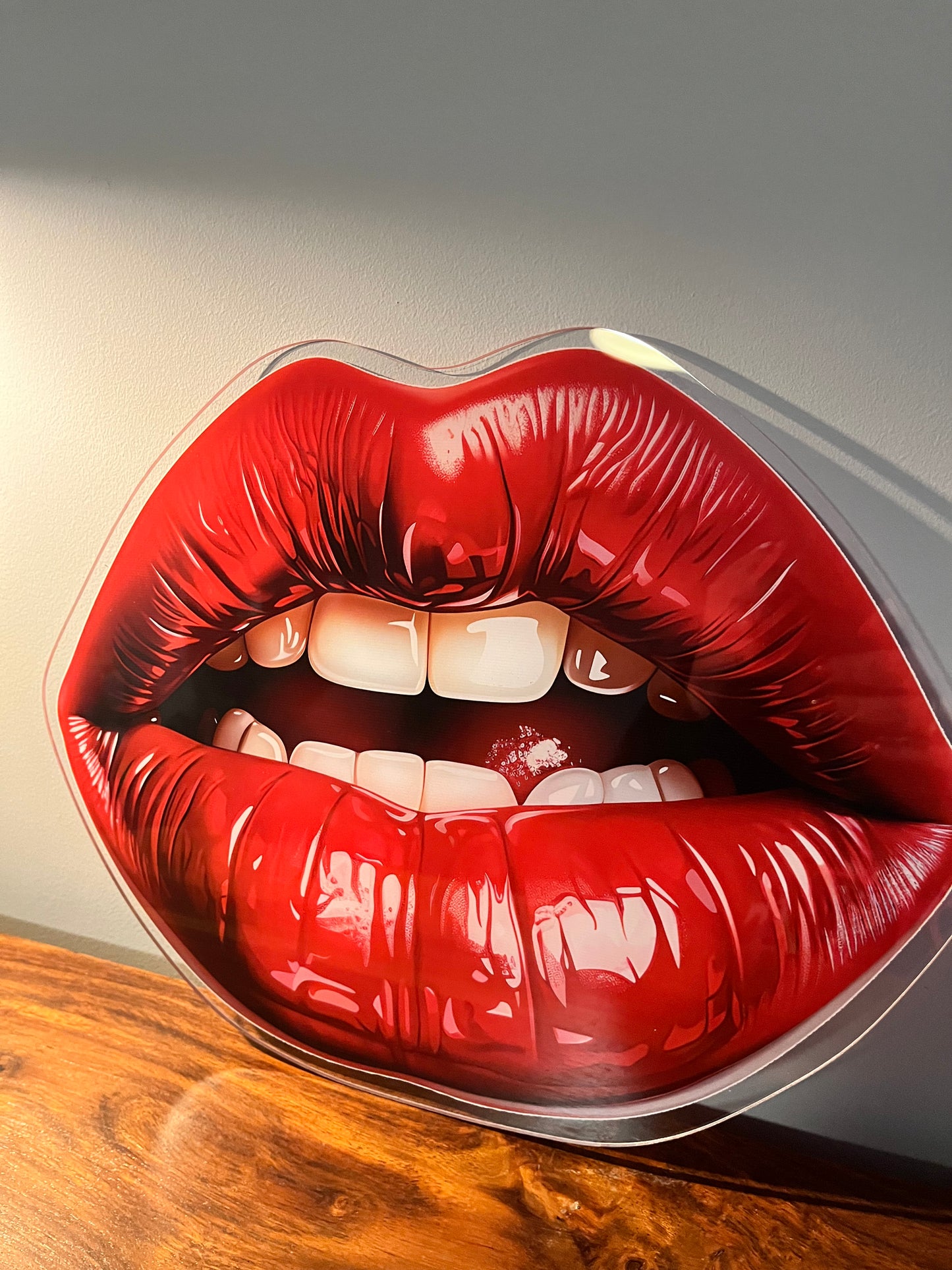 SAMPLE - HOT Lips - Printed Acrylic Wall Art