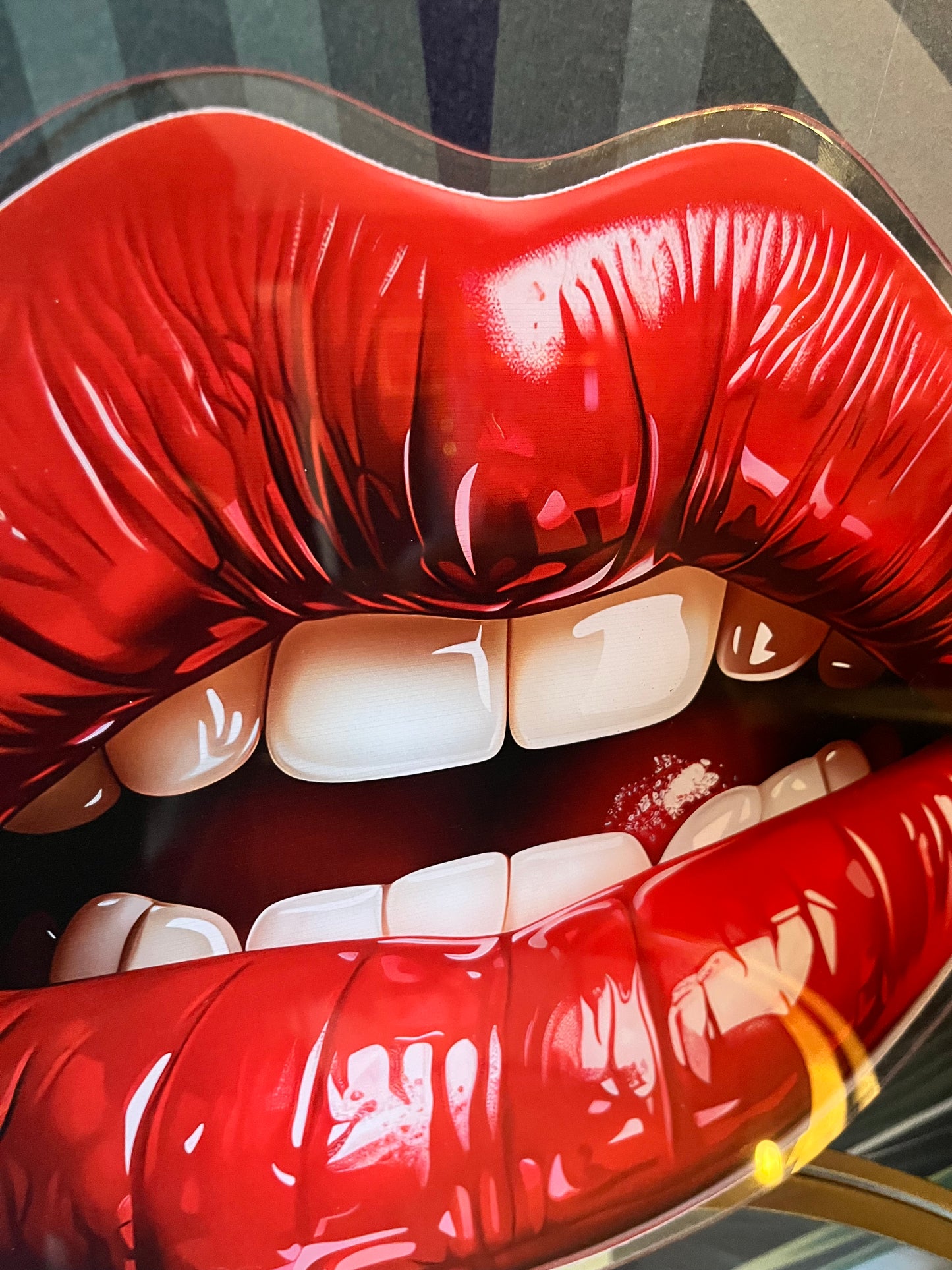 SAMPLE - HOT Lips - Printed Acrylic Wall Art