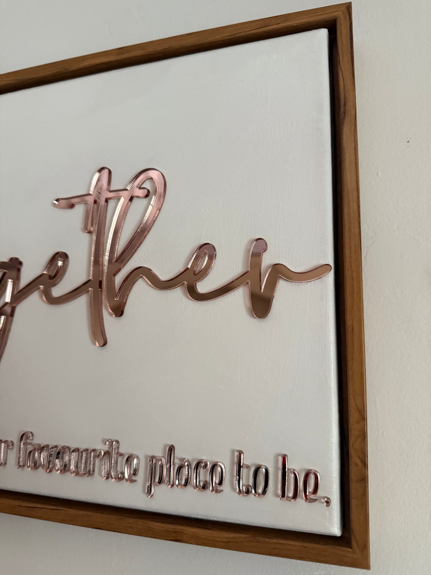 Together is our favourite place to be , Hand Finished Framed Canvas Art