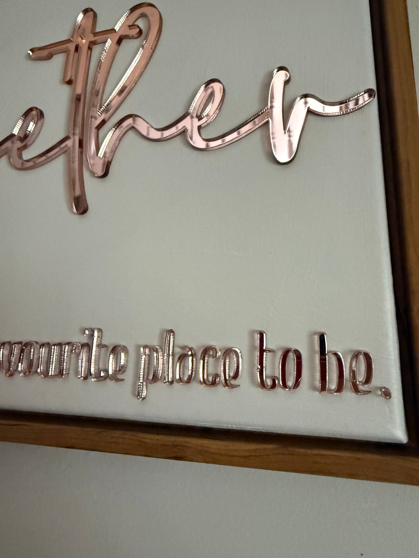 Together is our favourite place to be , Hand Finished Framed Canvas Art