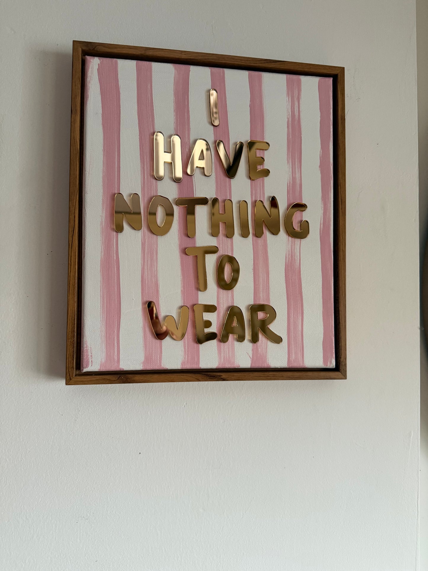 I Have Nothing To Wear, Hand Finished Framed Canvas Art