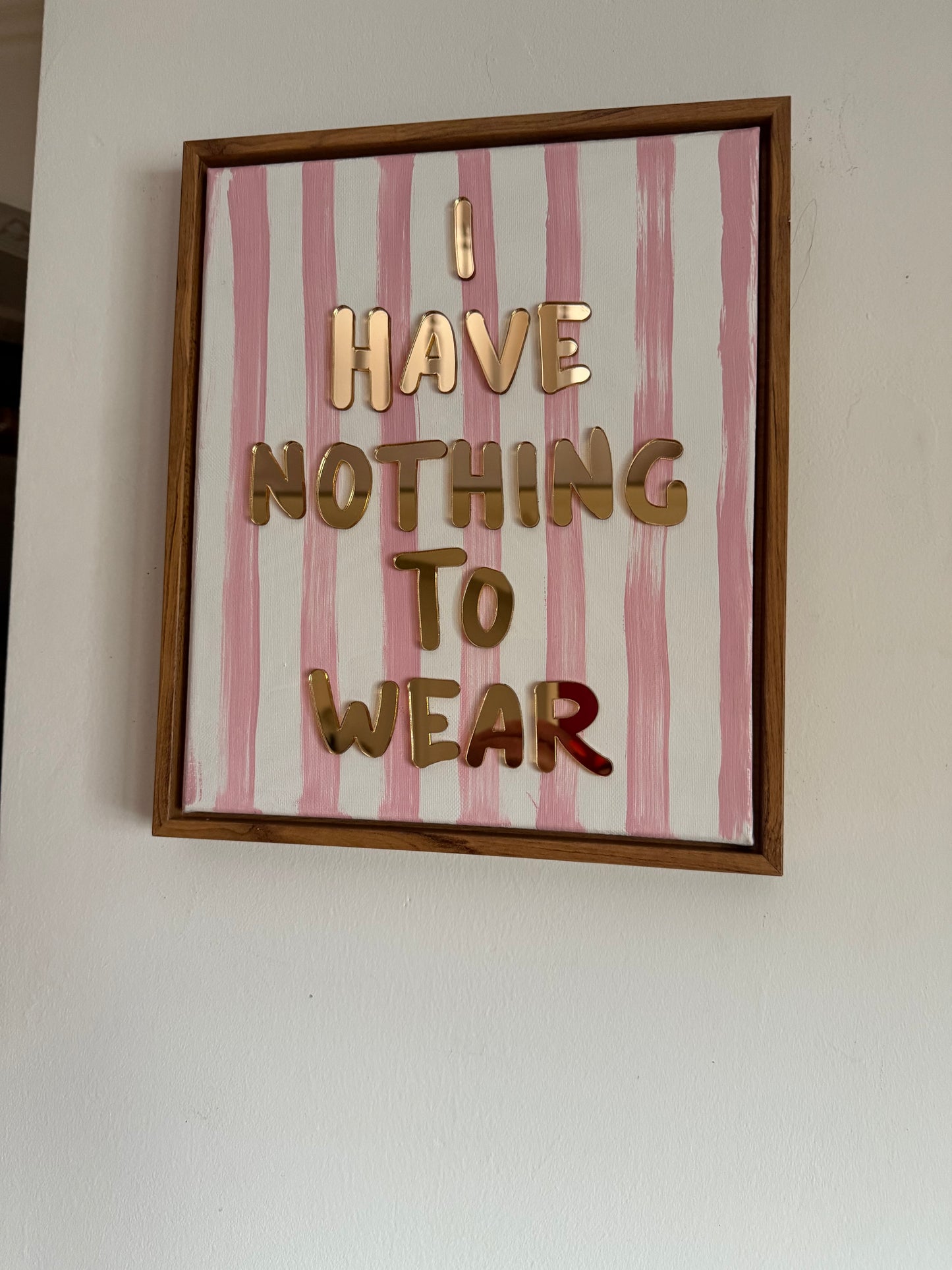 I Have Nothing To Wear, Hand Finished Framed Canvas Art
