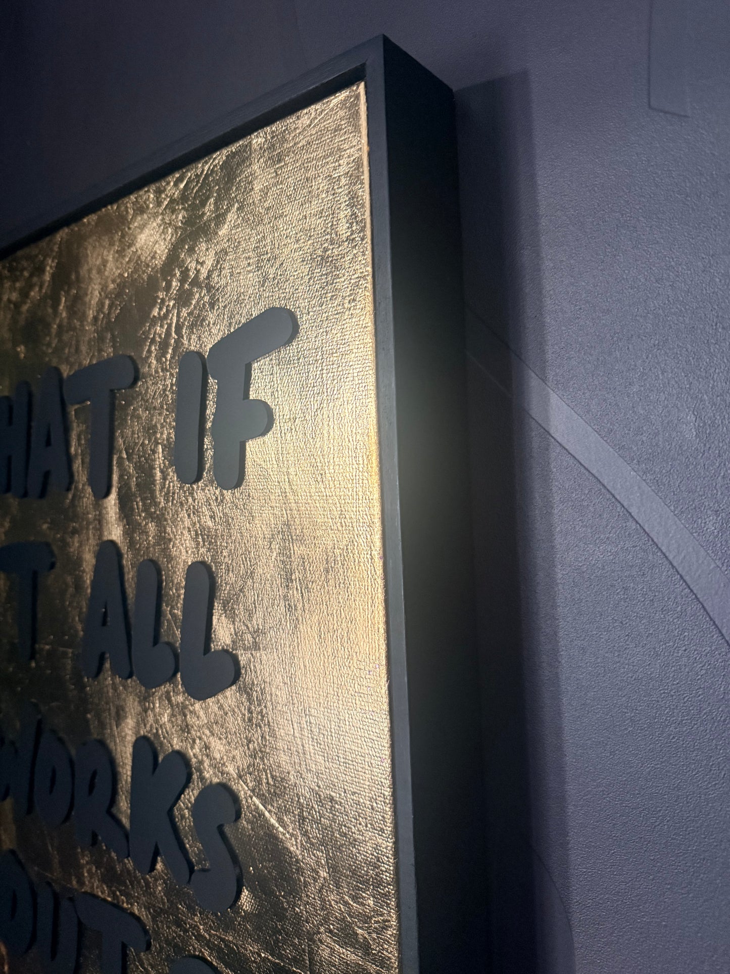 What If It All Works Out?  Hand Finished Framed Canvas Art