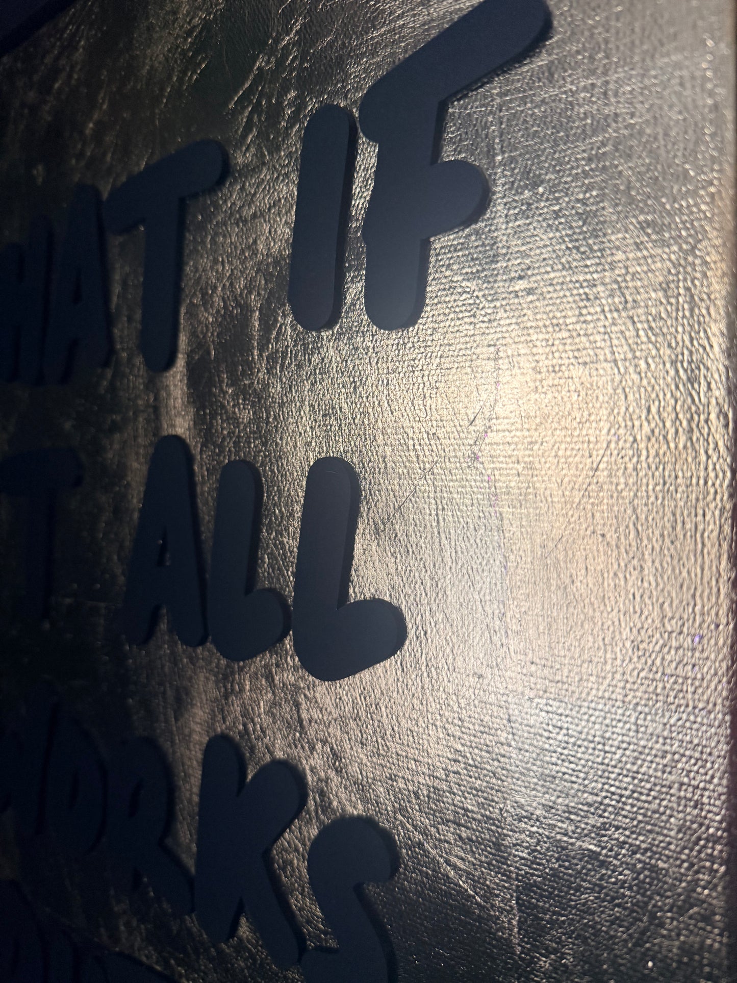 What If It All Works Out?  Hand Finished Framed Canvas Art