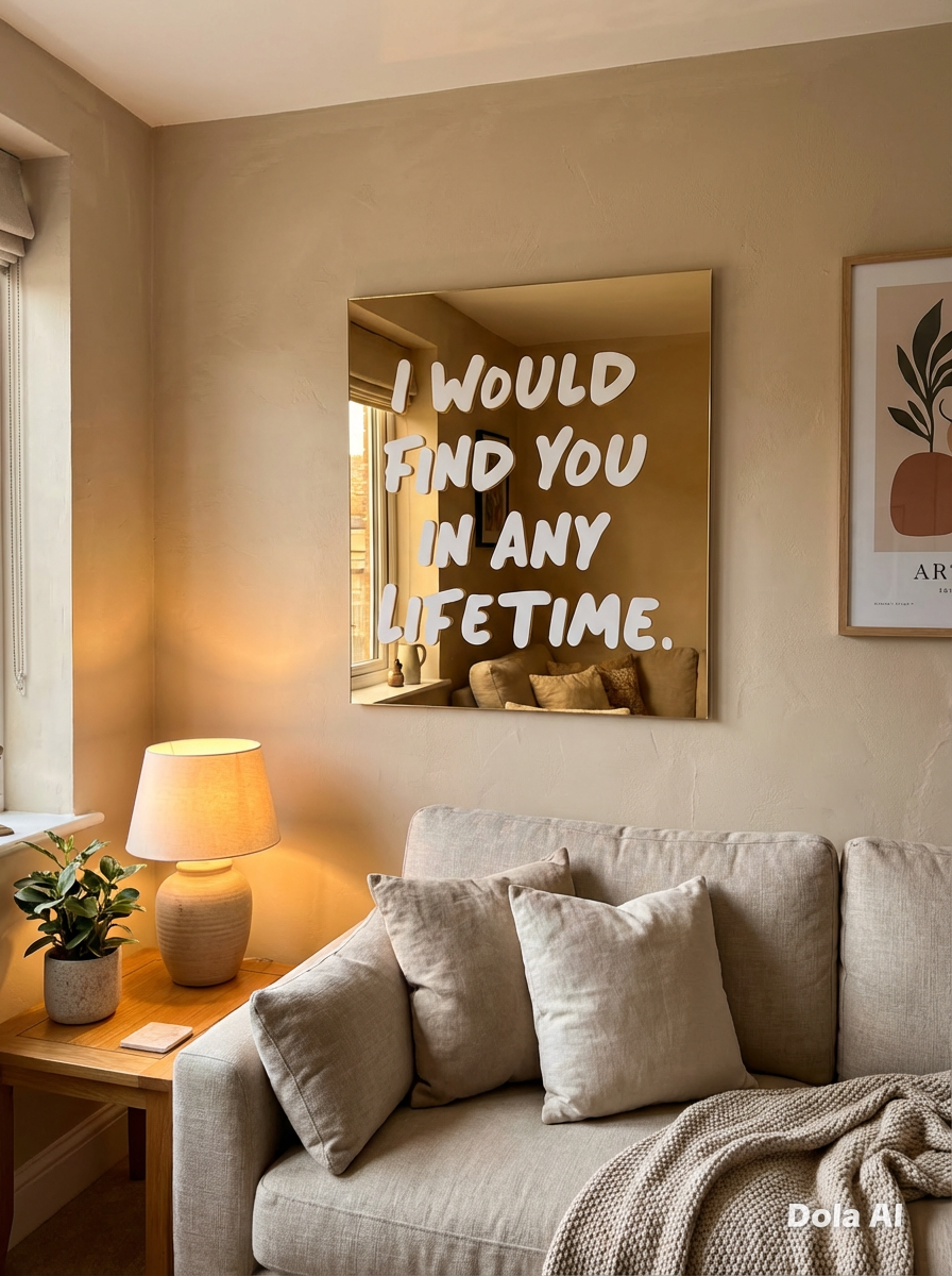 I would find you in any lifetime, Hand Finished Mirror Wall Art
