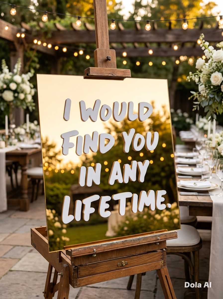 I would find you in any lifetime, Hand Finished Mirror Wall Art