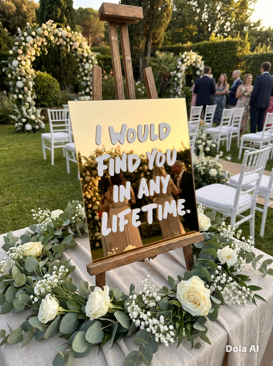 I would find you in any lifetime, Hand Finished Mirror Wall Art