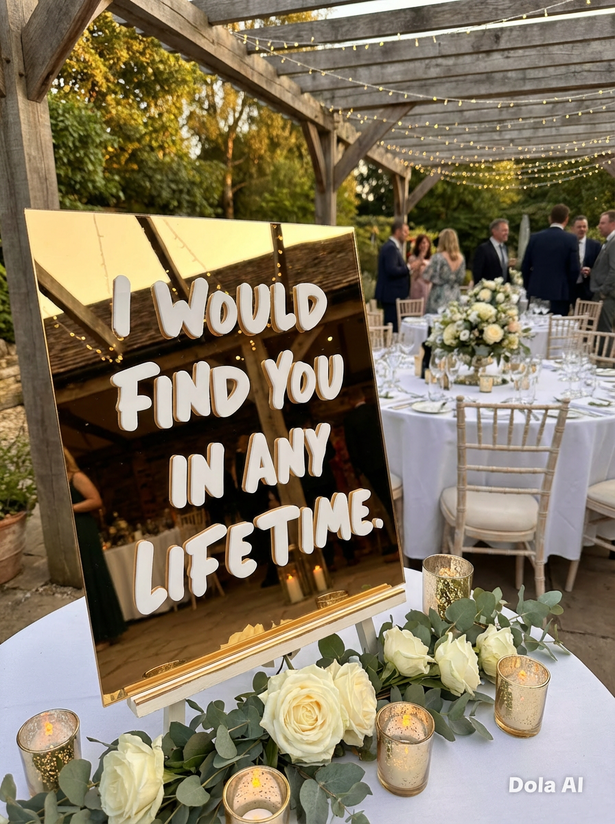 I would find you in any lifetime, Hand Finished Mirror Wall Art