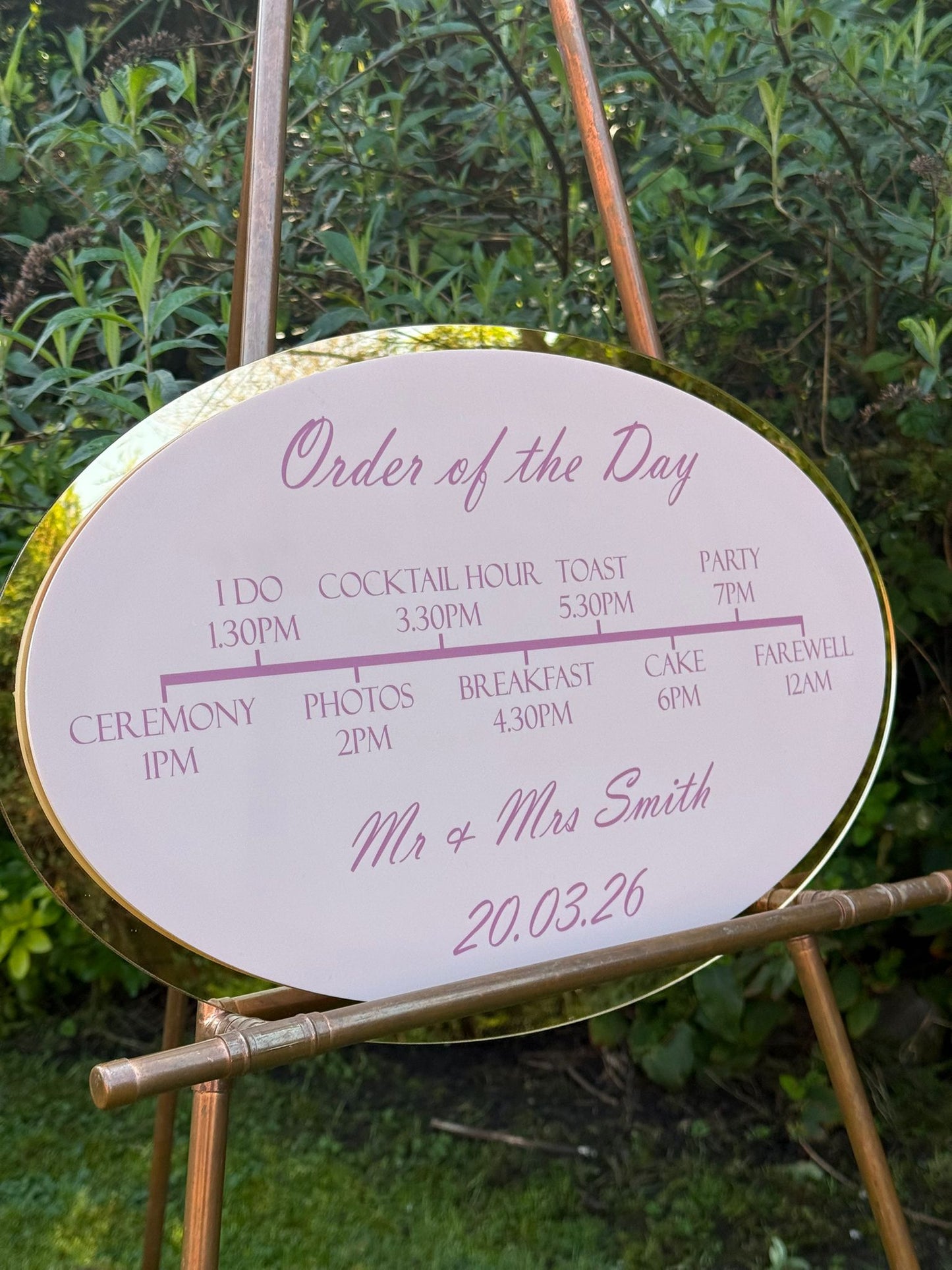 Order of the Day Sign