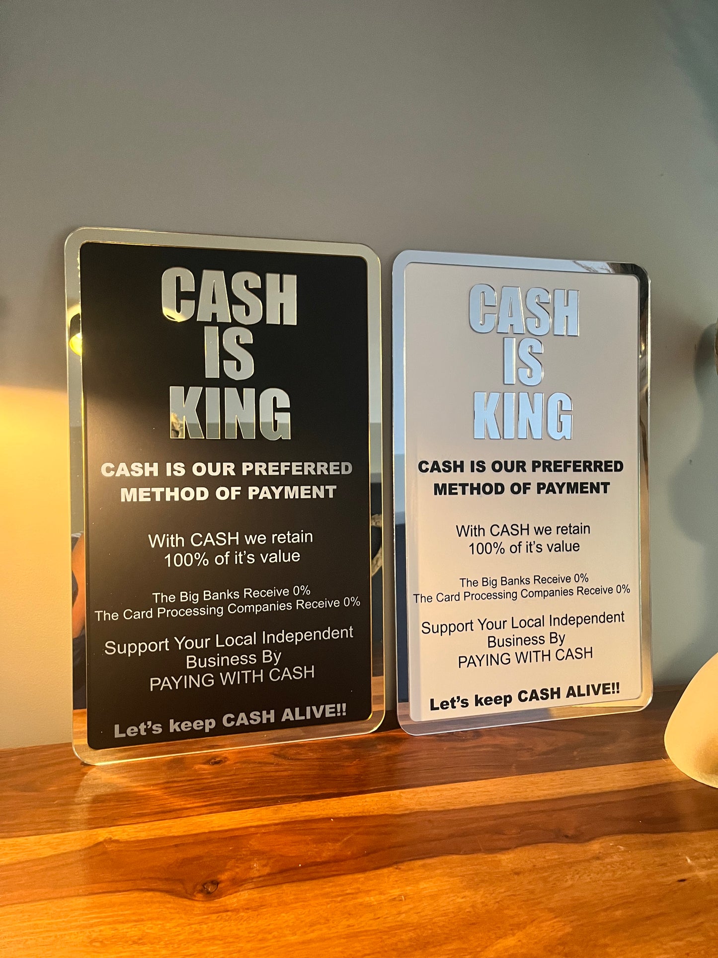 CASH IS KING business sign