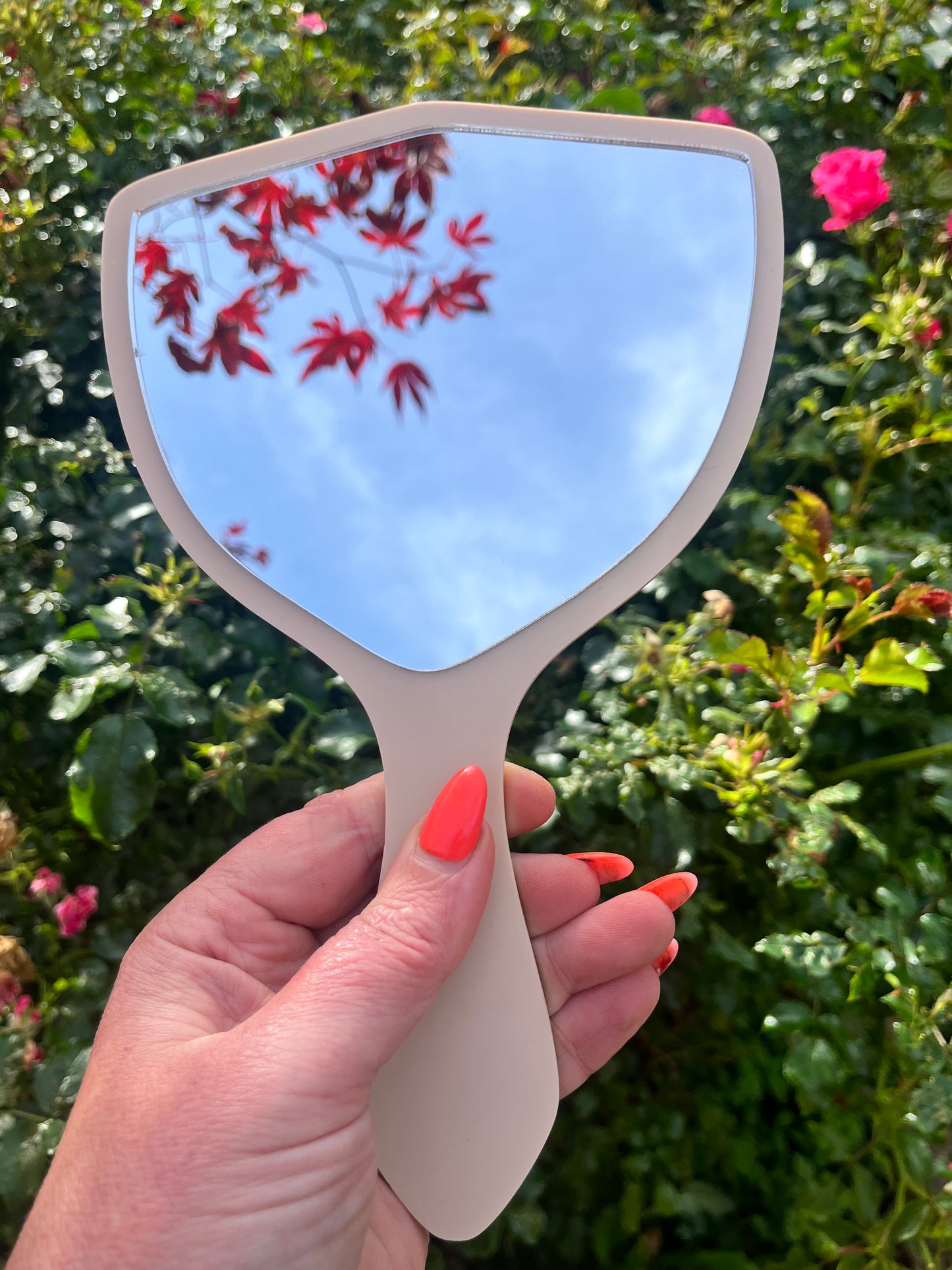 Branded Handheld Mirror, Salon Mirror, MUA Mirror