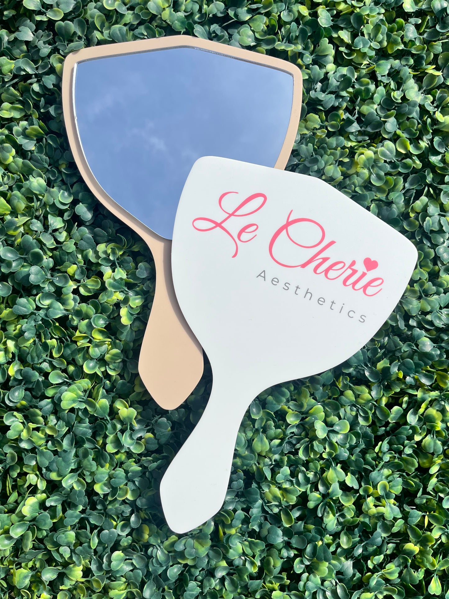 Branded Handheld Mirror, Salon Mirror, MUA Mirror