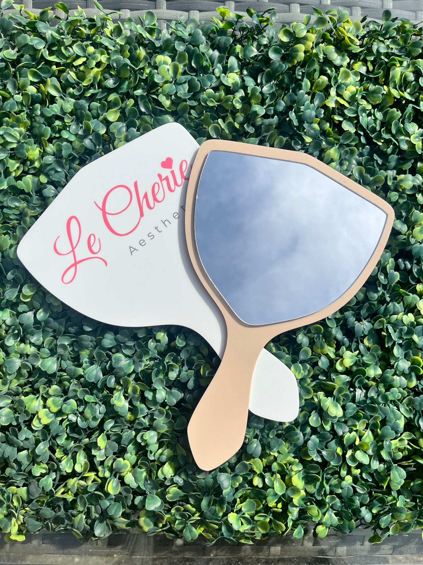 Branded Handheld Mirror, Salon Mirror, MUA Mirror