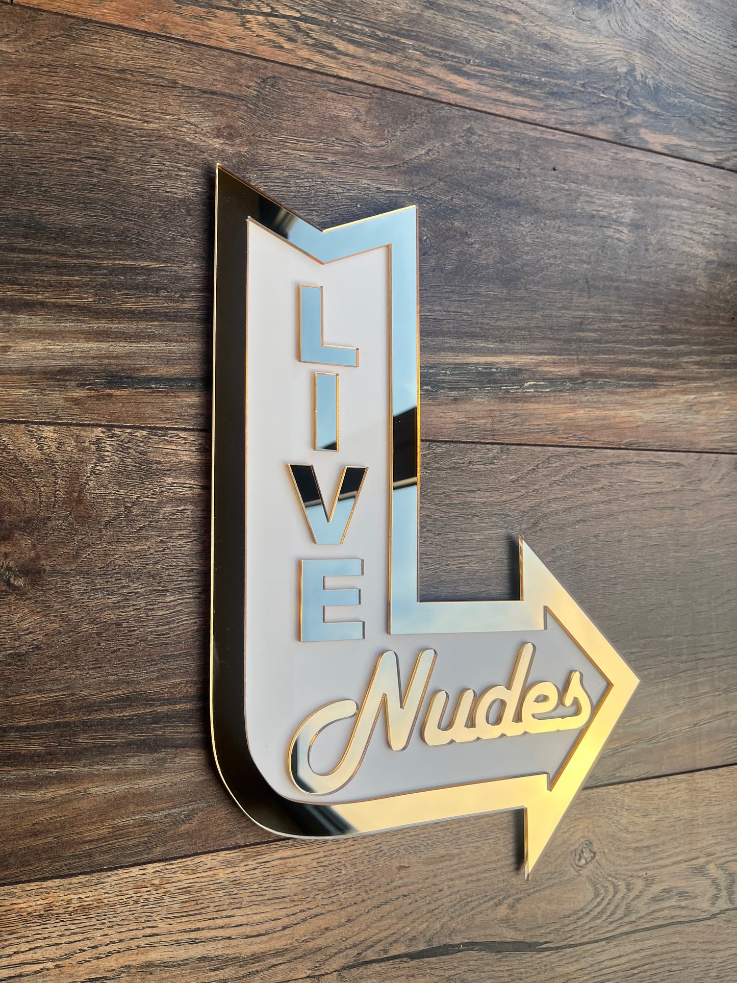 LIVE NUDES Retro Arrow Wall Art