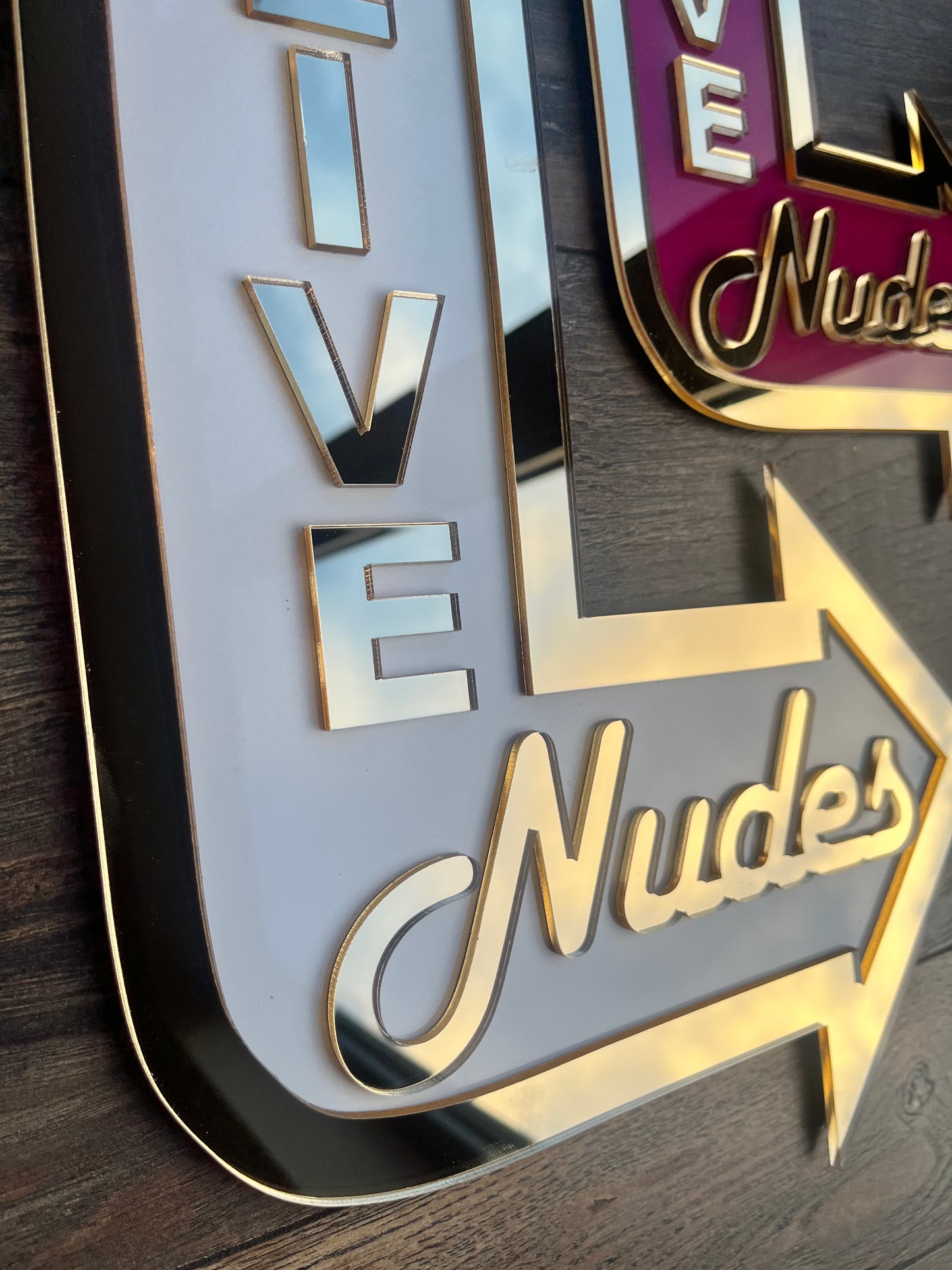 LIVE NUDES Retro Arrow Wall Art