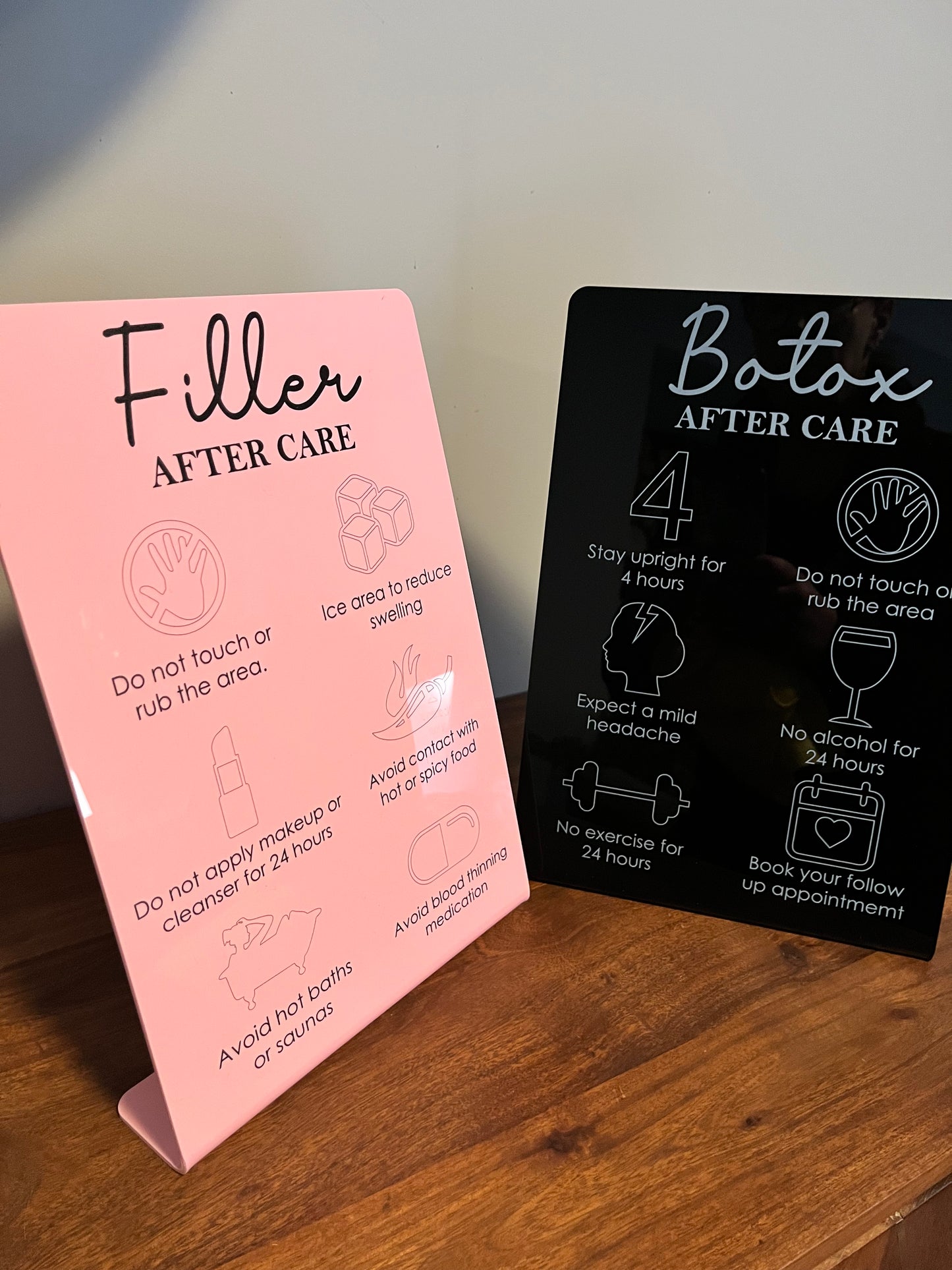 After Care business sign - Self Standing Botox or Filler