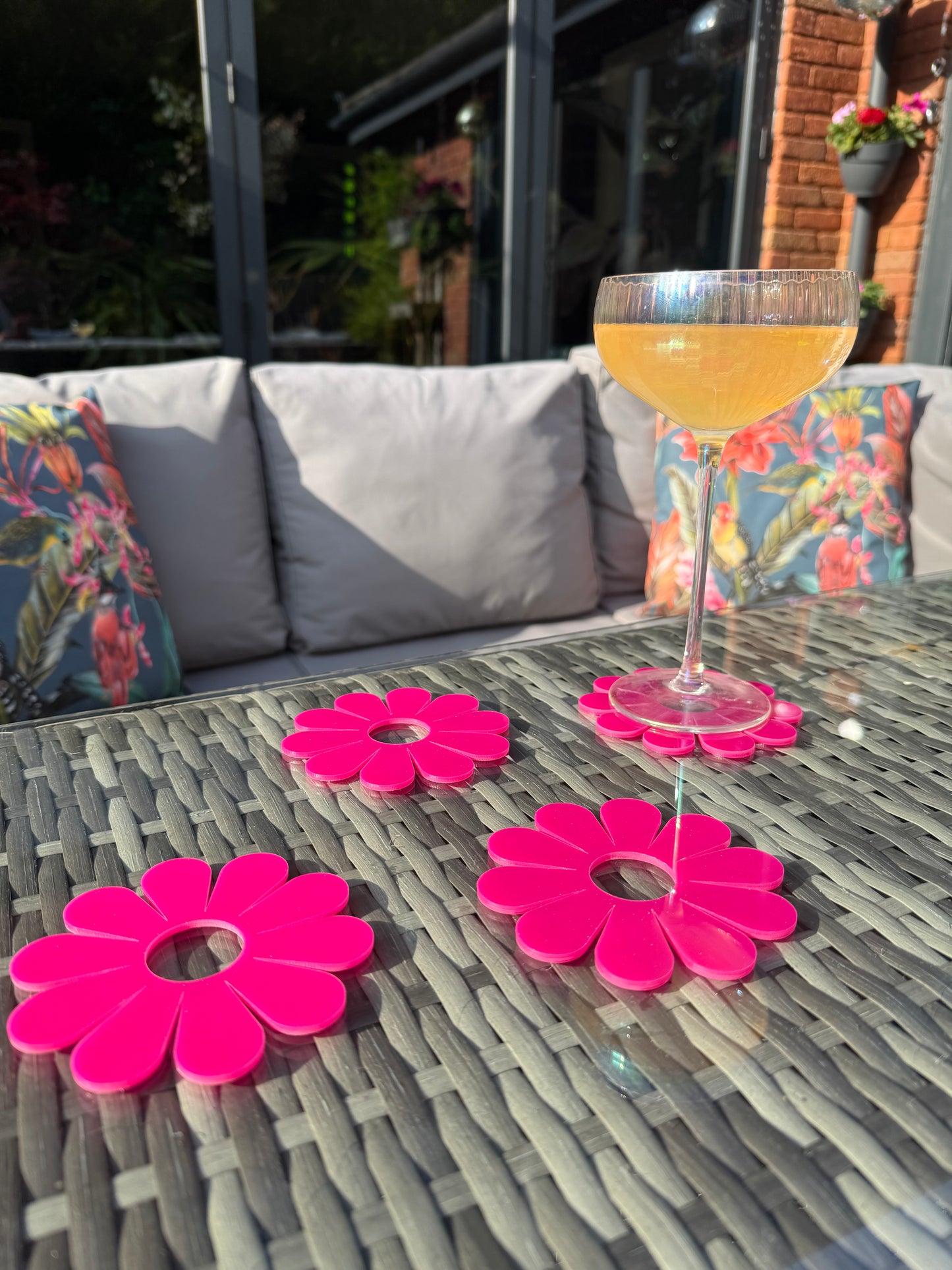 Flower Acrylic Coasters