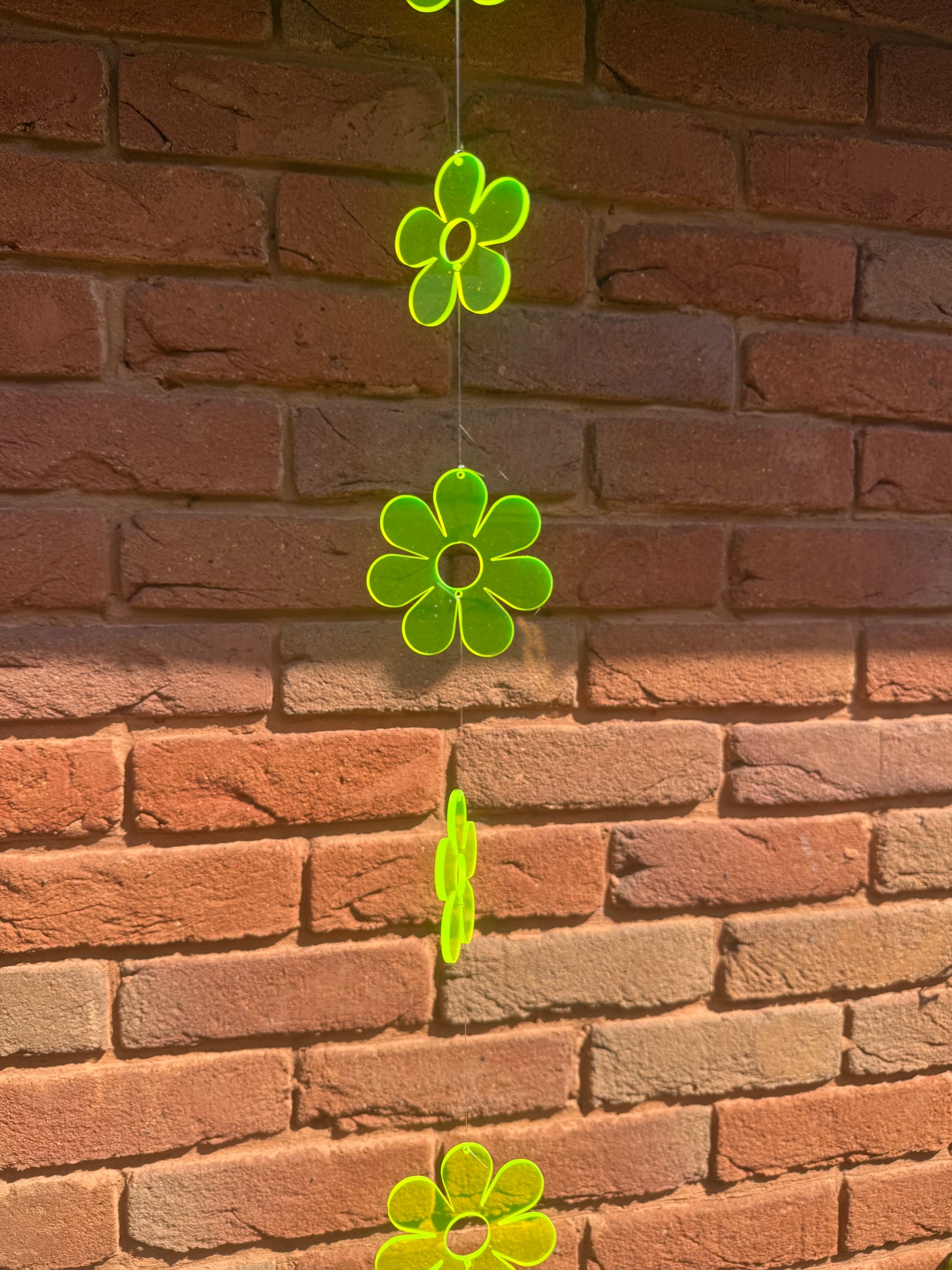Fluorescent Flower Shaped Hanging Garden Art
