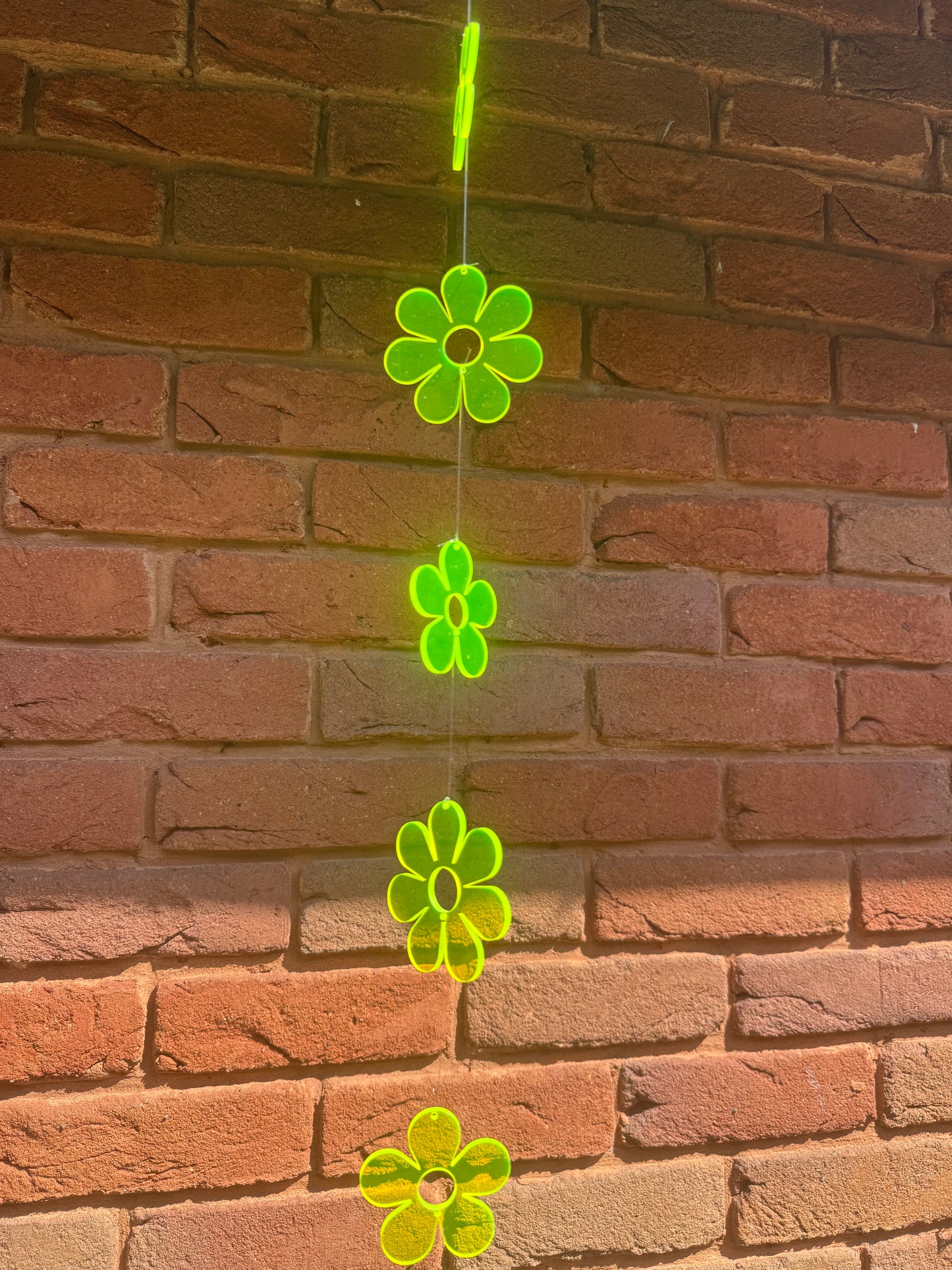 Fluorescent Flower Shaped Hanging Garden Art