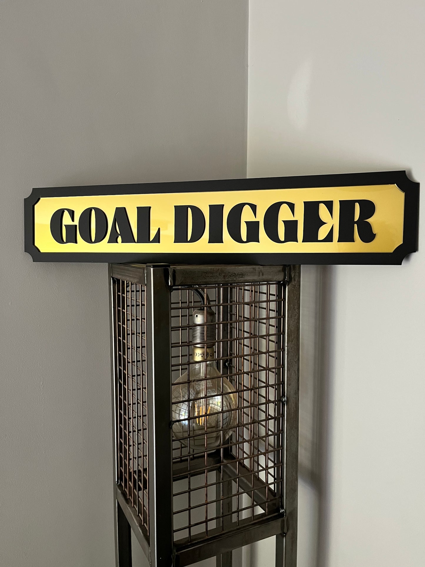 GOAL DIGGER Street style sign, wall decor.