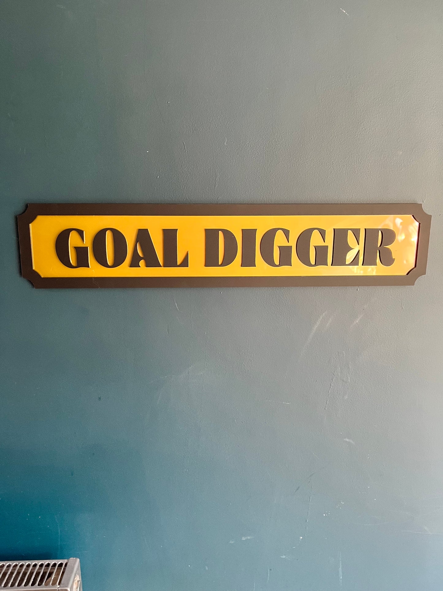 GOAL DIGGER Street style sign, wall decor.