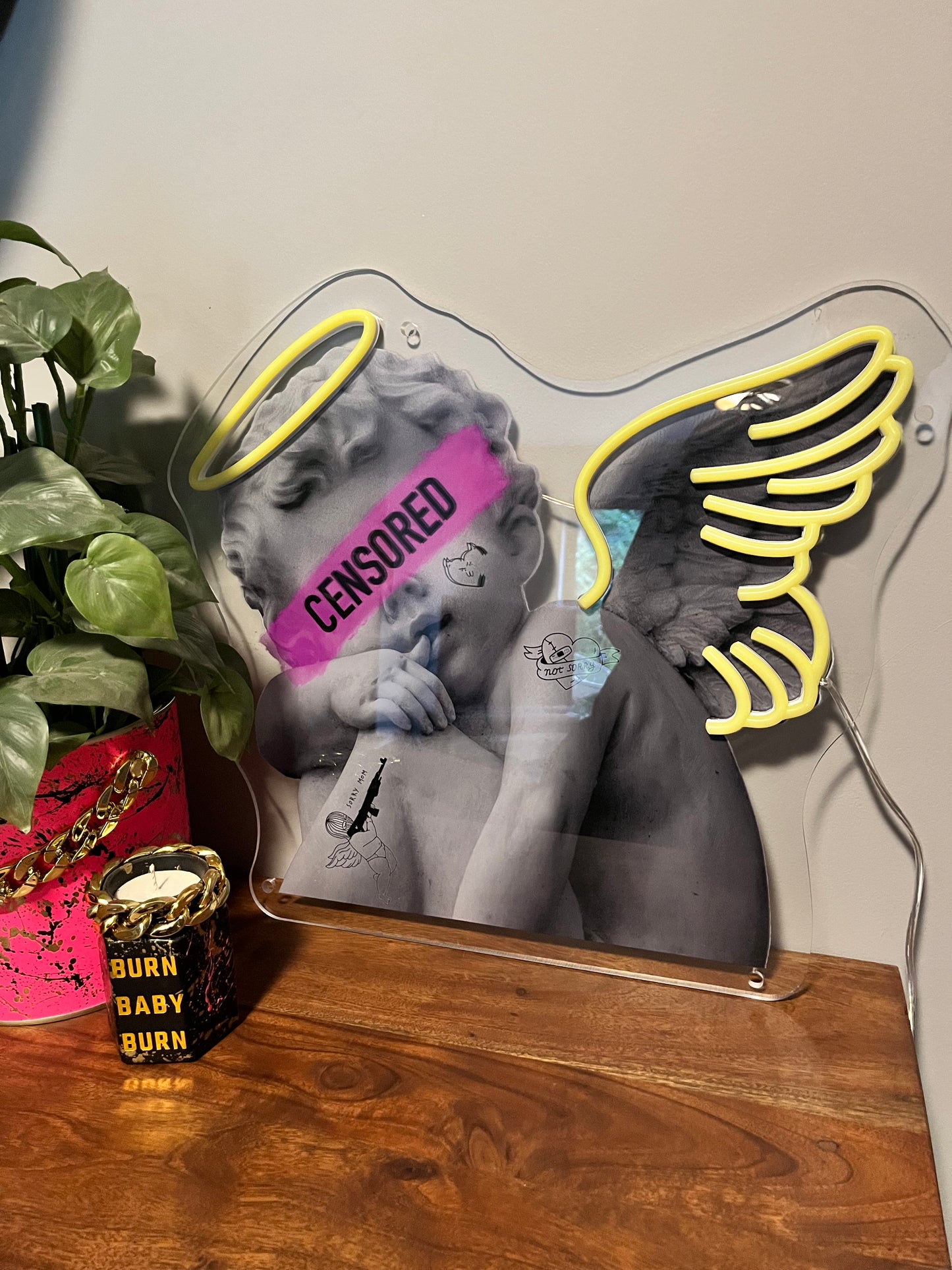 Rebel Cupid Neon Art