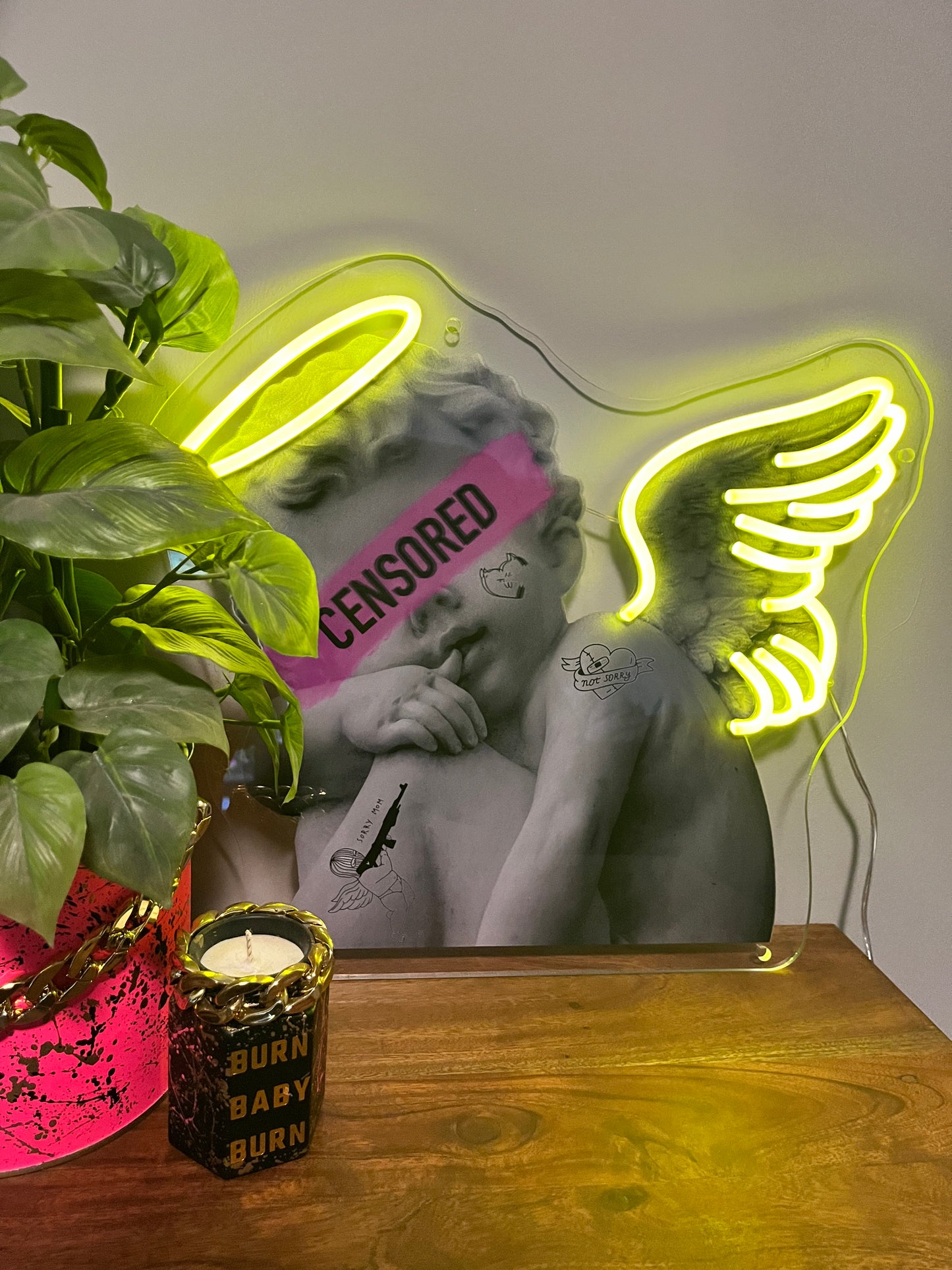 Rebel Cupid Neon Art