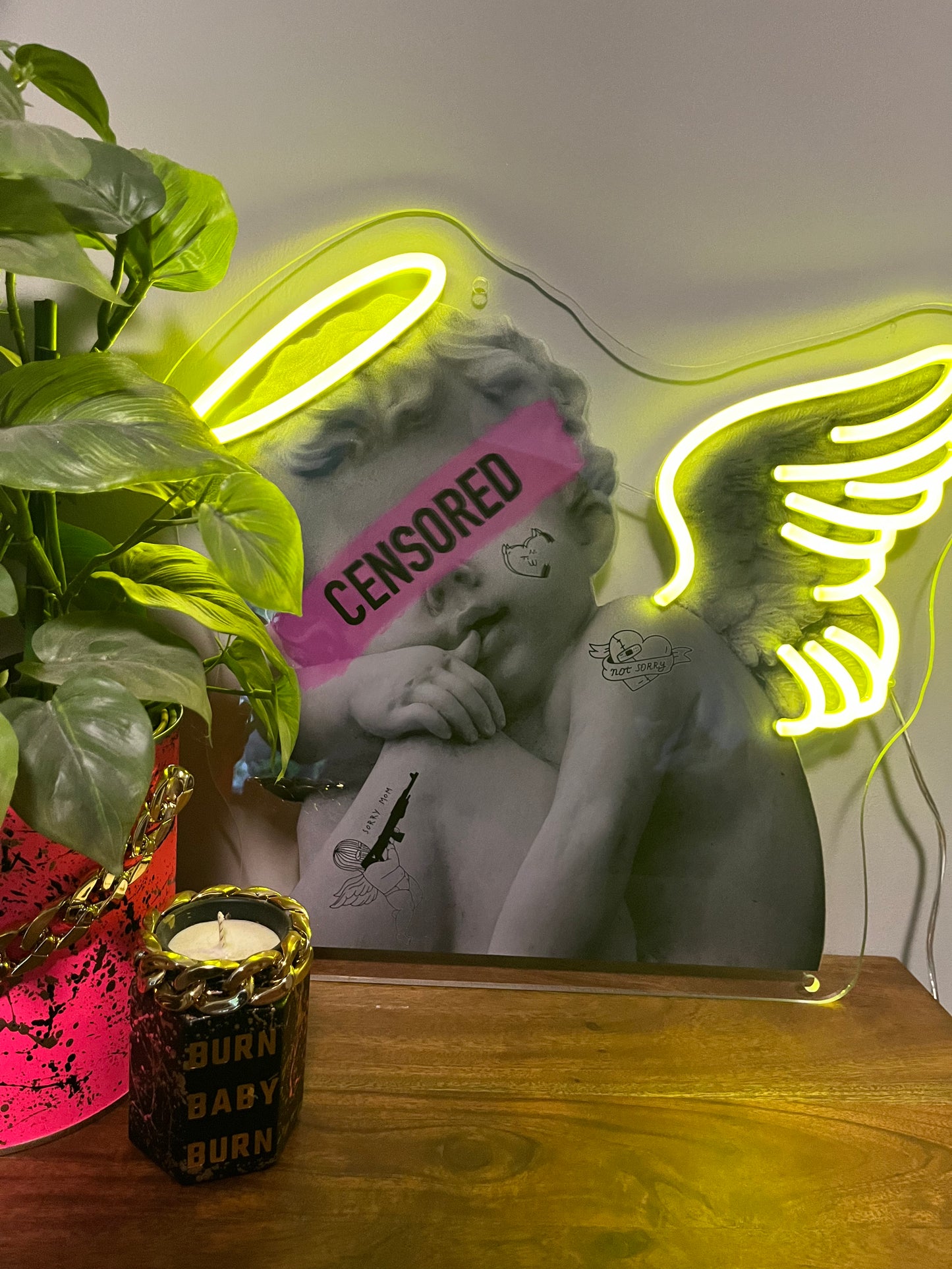 Rebel Cupid Neon Art