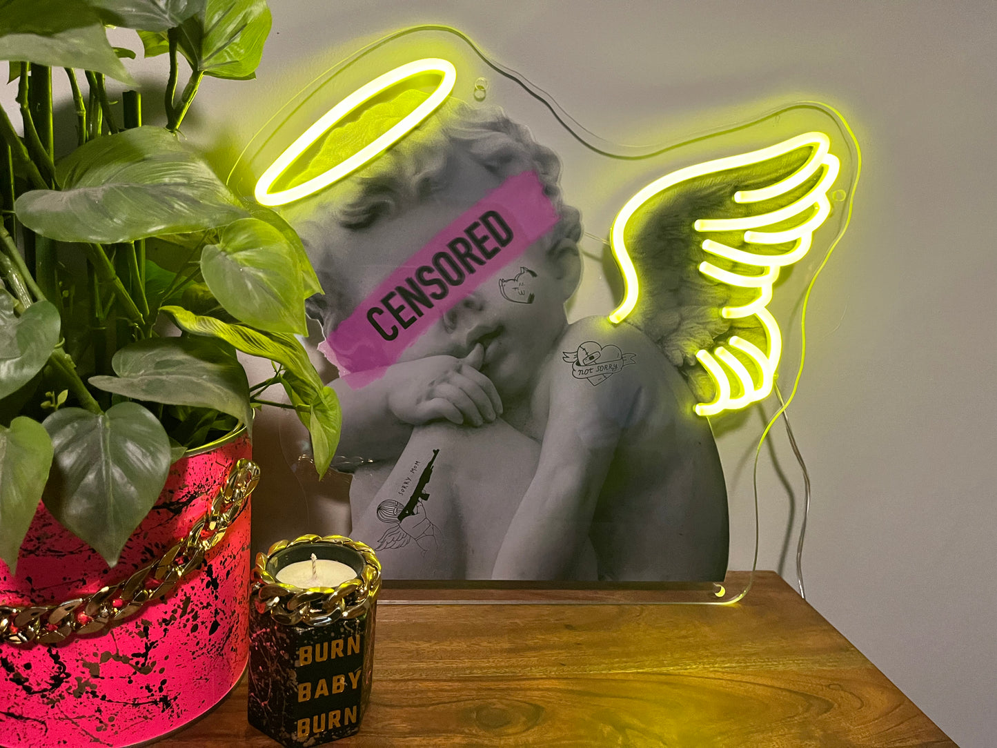 Rebel Cupid Neon Art