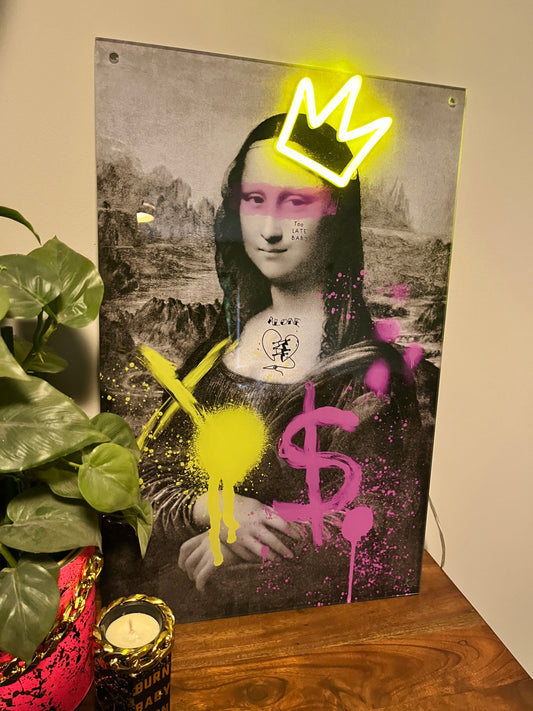 Tattooed Mona Lisa Neon Art