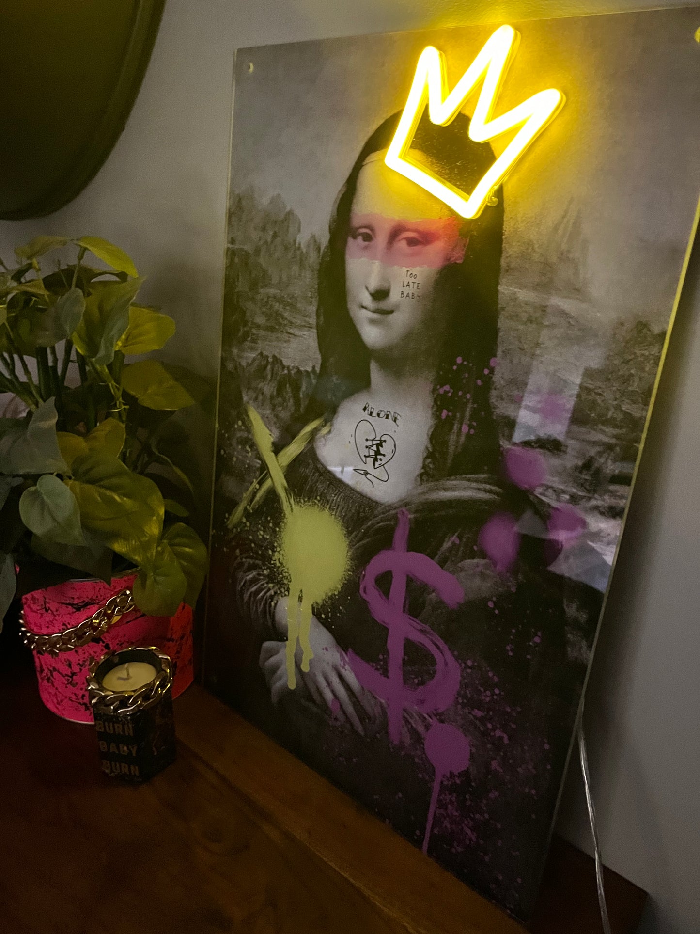 Tattooed Mona Lisa Neon Art