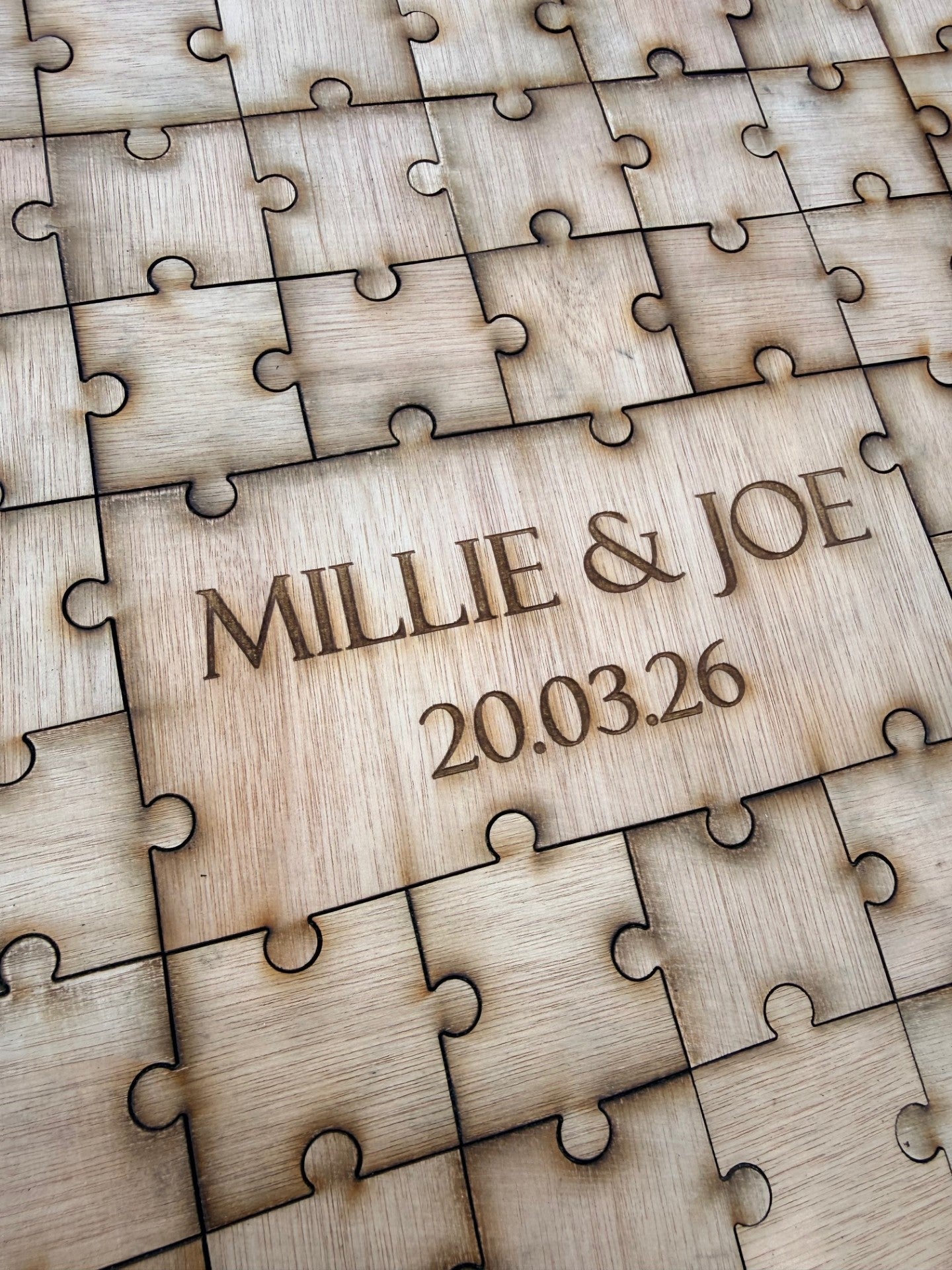 Personalised Wooden Wedding Guest Book