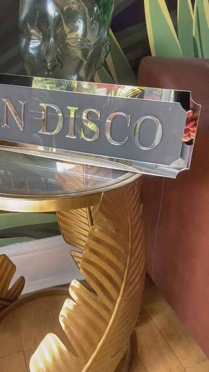 KITCHEN DISCO Street style sign, wall decor.