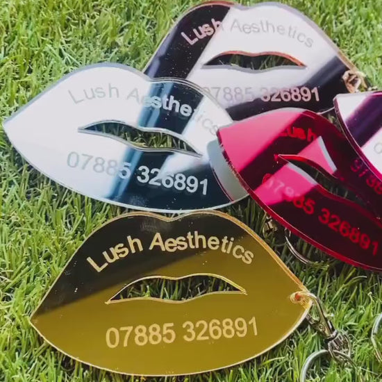 Personalised Keyring, Engraved Keyring, Business Keyring, Lip Keyring, Mirror Keyring