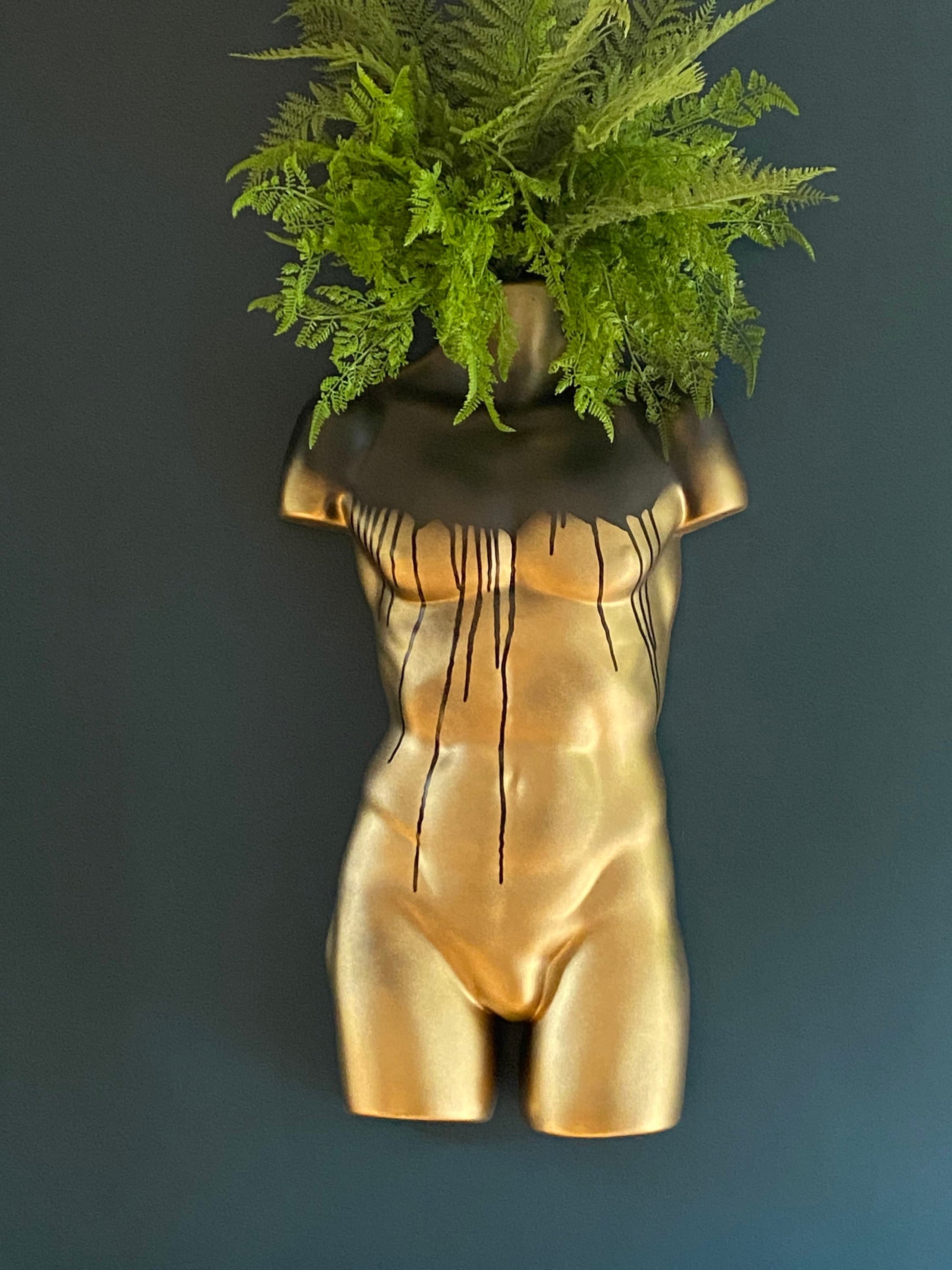 Male Torso Artificial Plant Holder