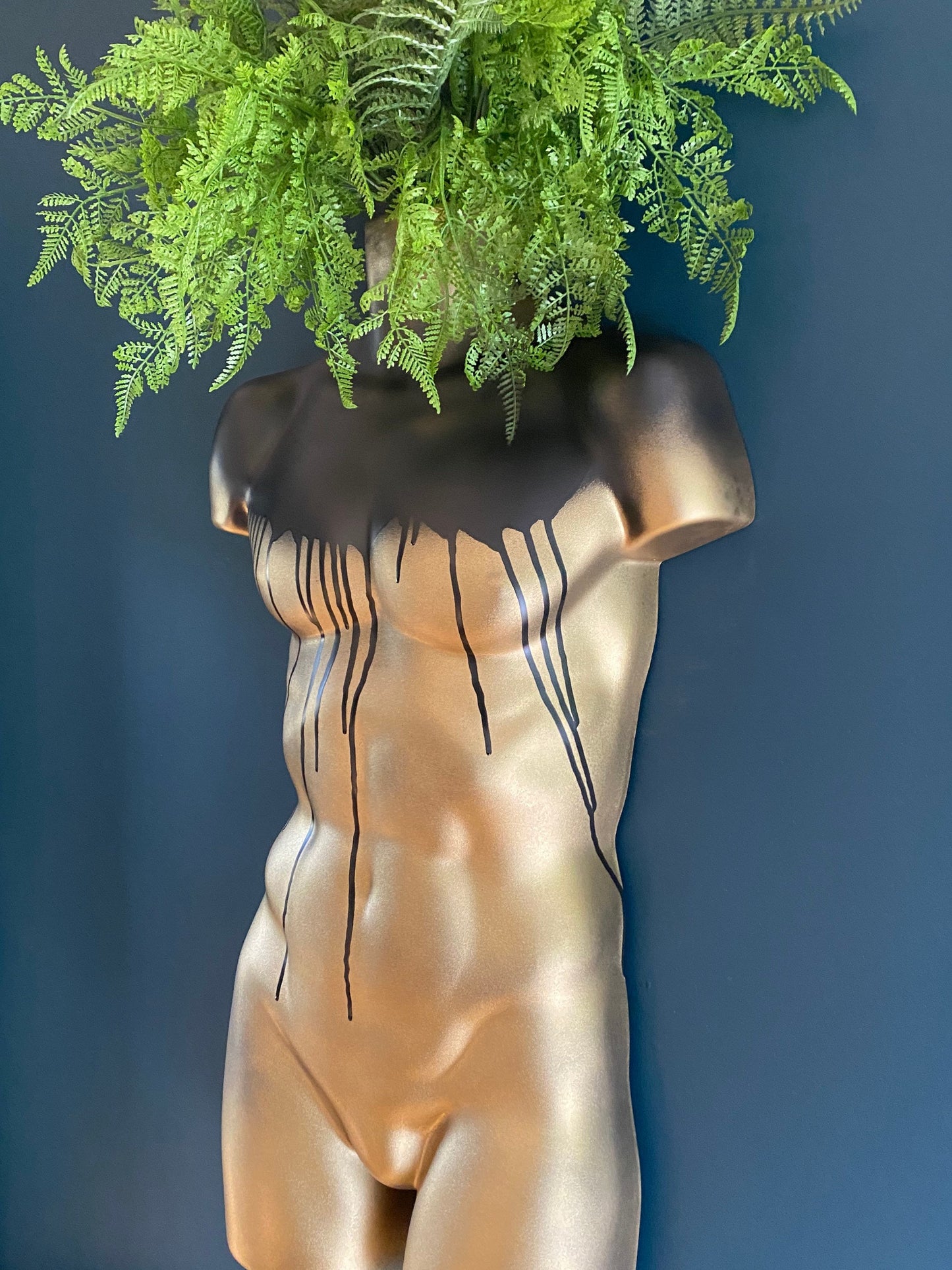 Male Torso Artificial Plant Holder