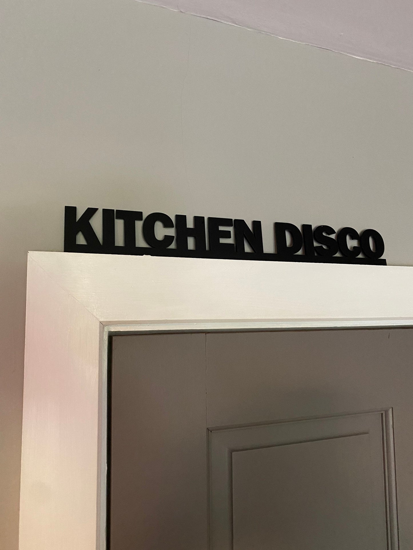 KITCHEN DISCO door topper, shelf decor, wall decor