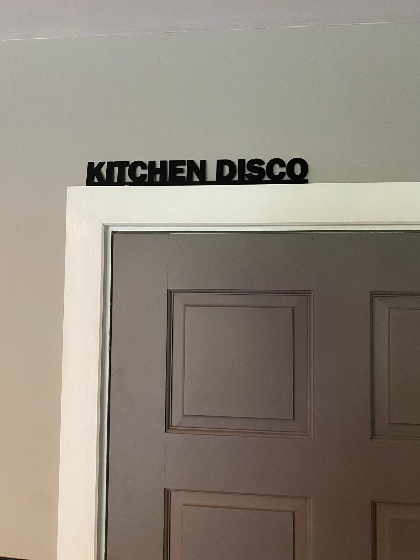 KITCHEN DISCO door topper, shelf decor, wall decor