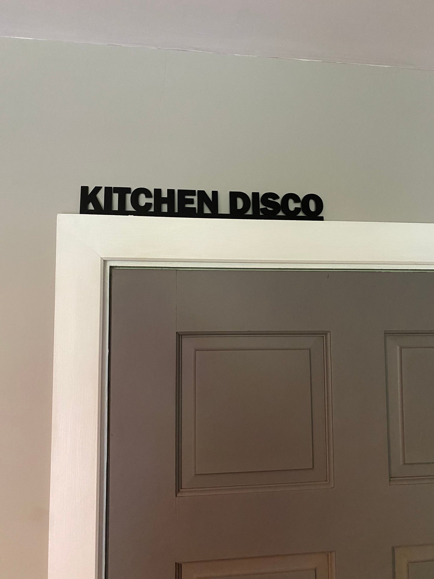 KITCHEN DISCO door topper, shelf decor, wall decor