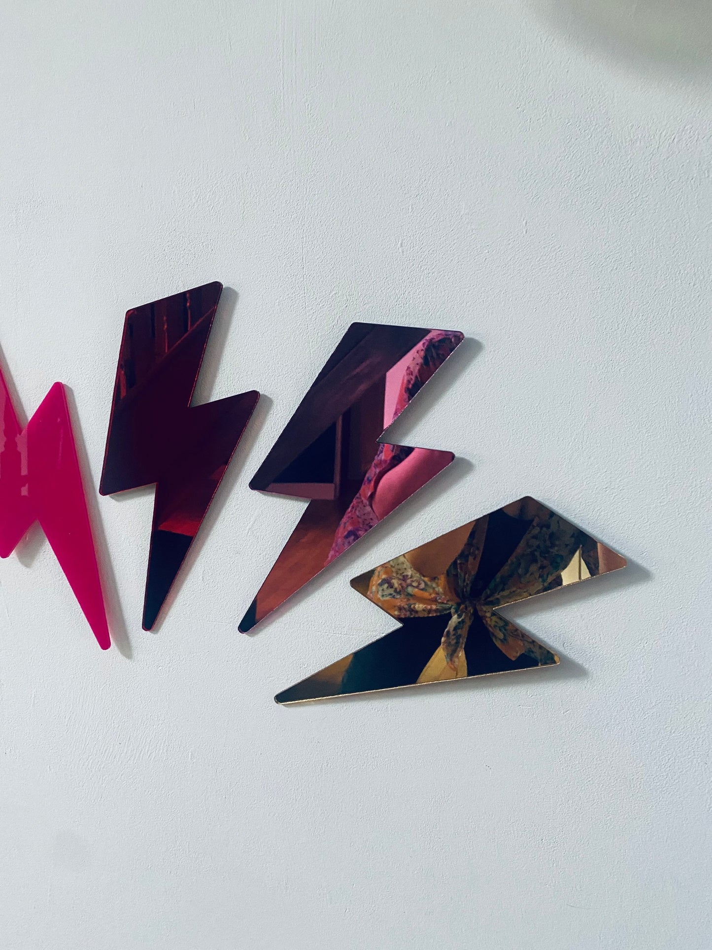 GOLD Lightening Bolt wall decor   - Acrylic - Bolt Decor - Mirror GOLD