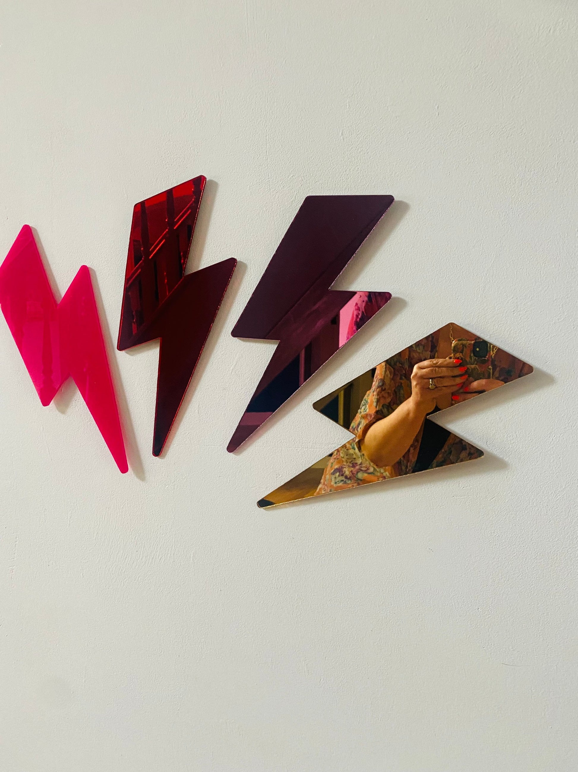 HOT Pink Lightening Bolt wall decor   - Acrylic - Bolt Decor - HOT PINK