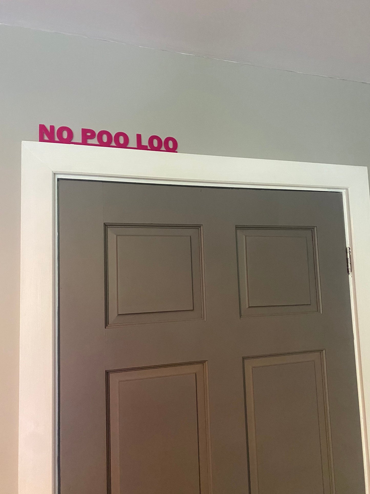 Door topper, shelf decor - No Poo Loo