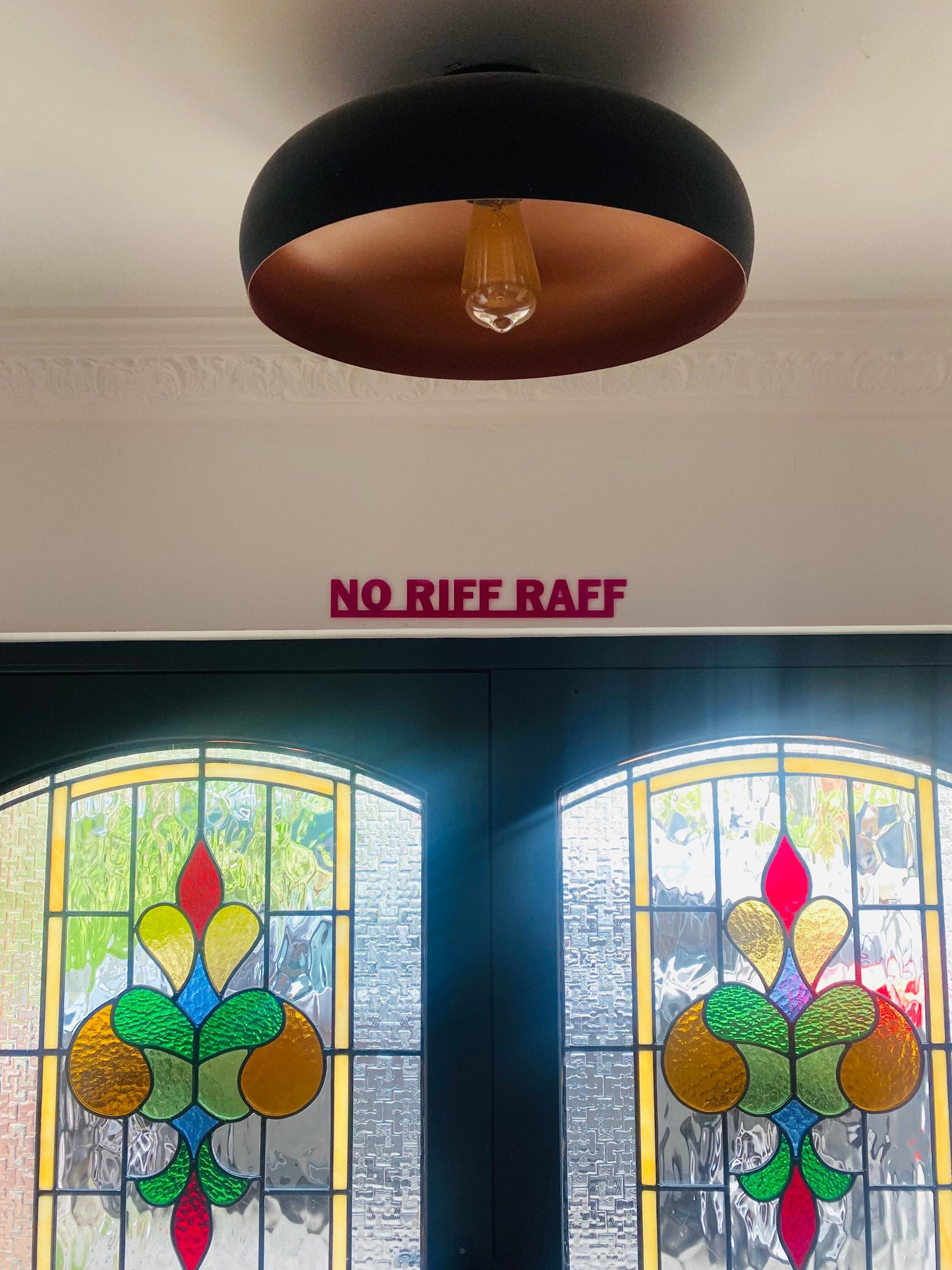 NO RIFF RAFF door topper, shelf decor, wall decor