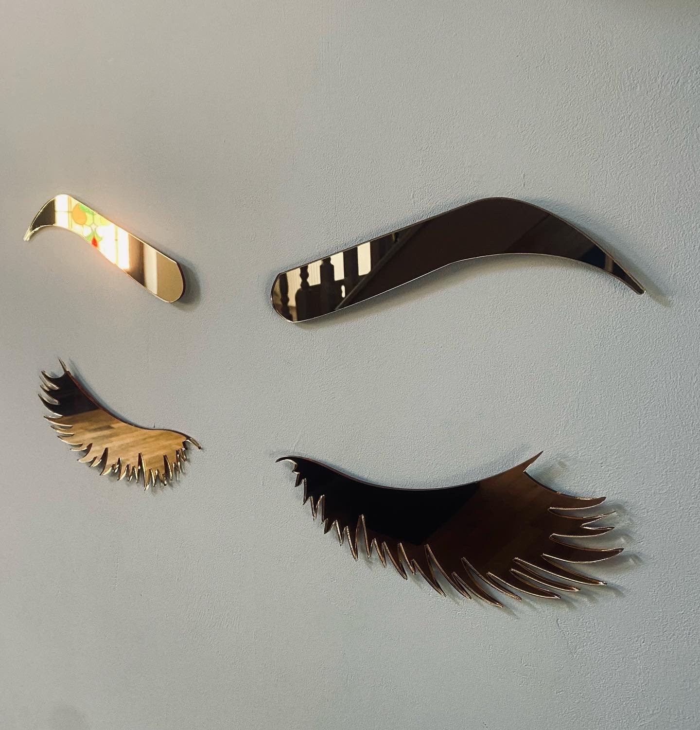 BROWS and LASHES - Acrylic Mirror - Wall Decor - Salon Decor