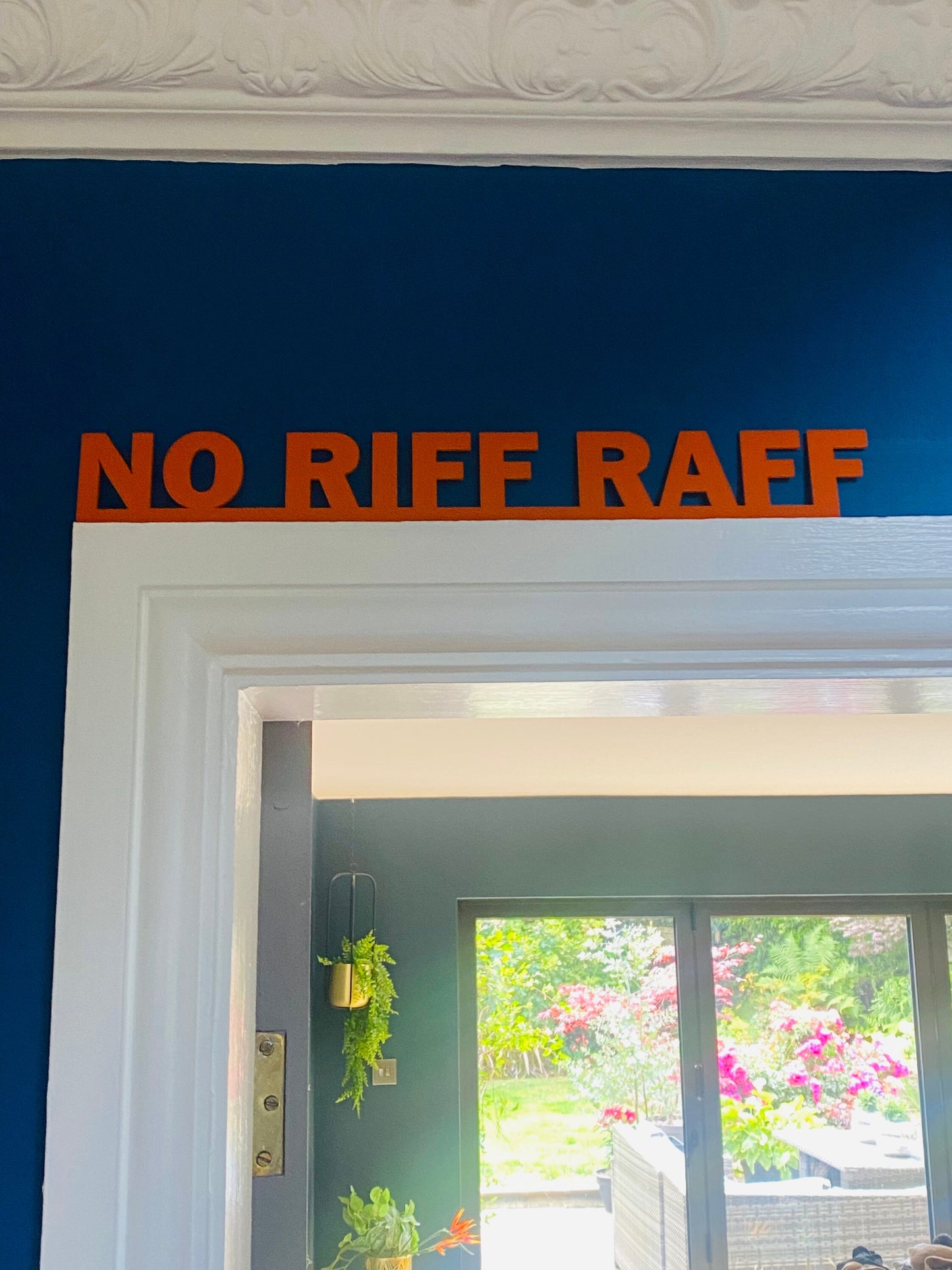 NO RIFF RAFF door topper, shelf decor, wall decor