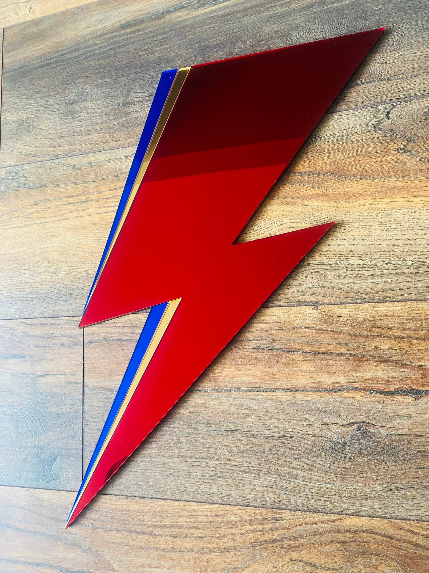 MIRROR David Bowie Aladdin Sane Bolt - Bolt wall decor - Acrylic Mirror Bolt - Bowie Bolt