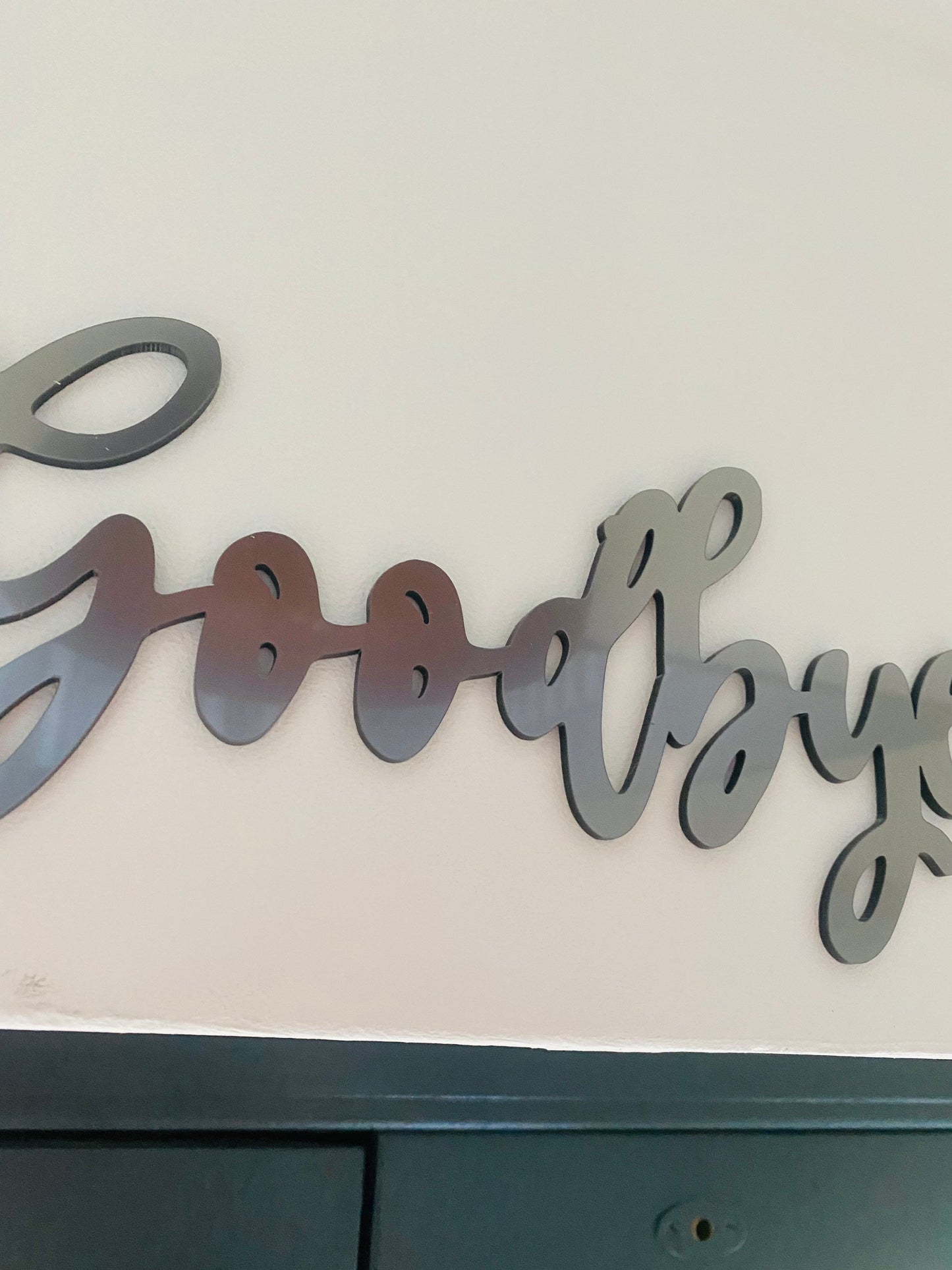 GOODBYE 3D acrylic front door sign, front door decoration, 3mm acrylic